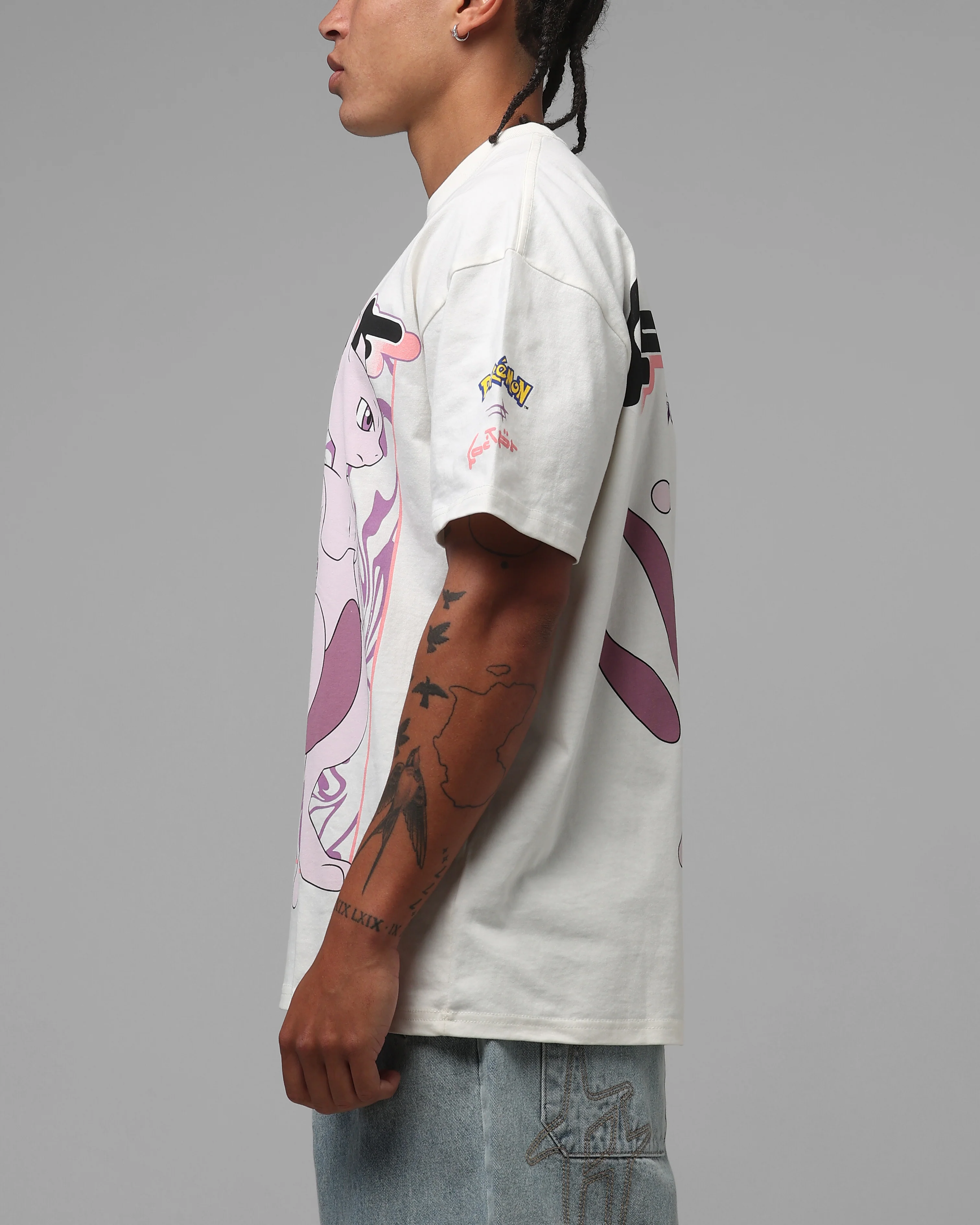 Pokémon By Loiter Mewtwo Heavyweight T-Shirt Off White - Image 6