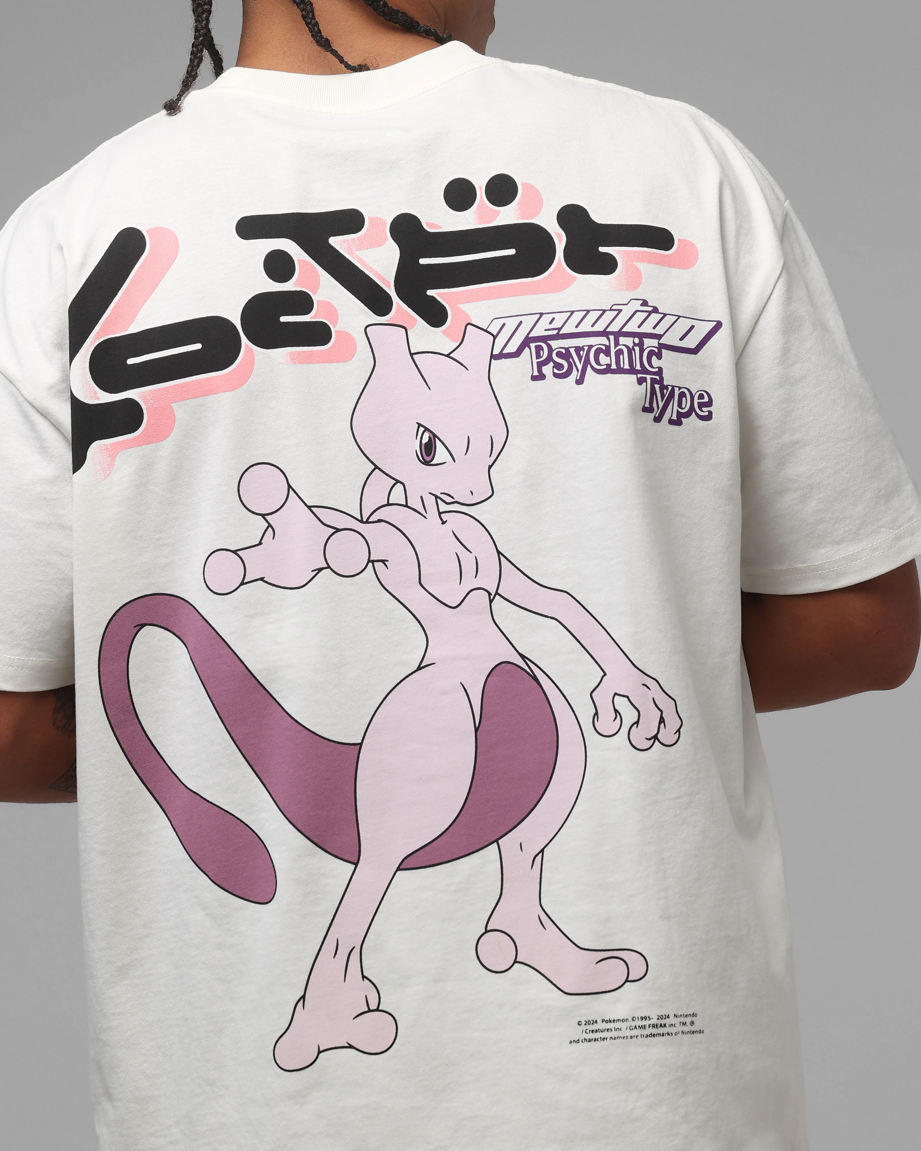 Pokémon By Loiter Mewtwo Heavyweight T-Shirt Off White - Image 8