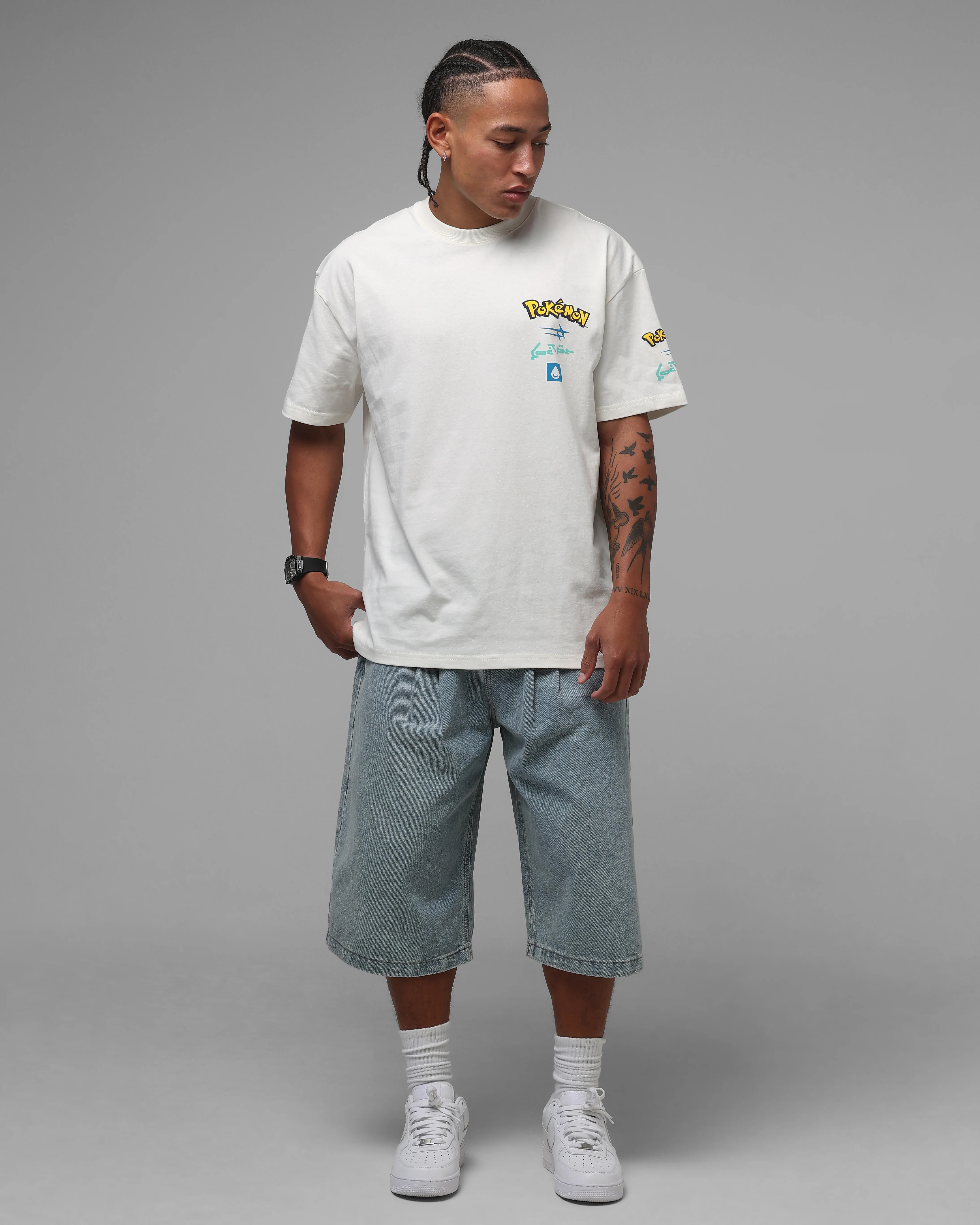 Pokémon By Loiter Squirtle Heavyweight T-Shirt Off White - Image 4