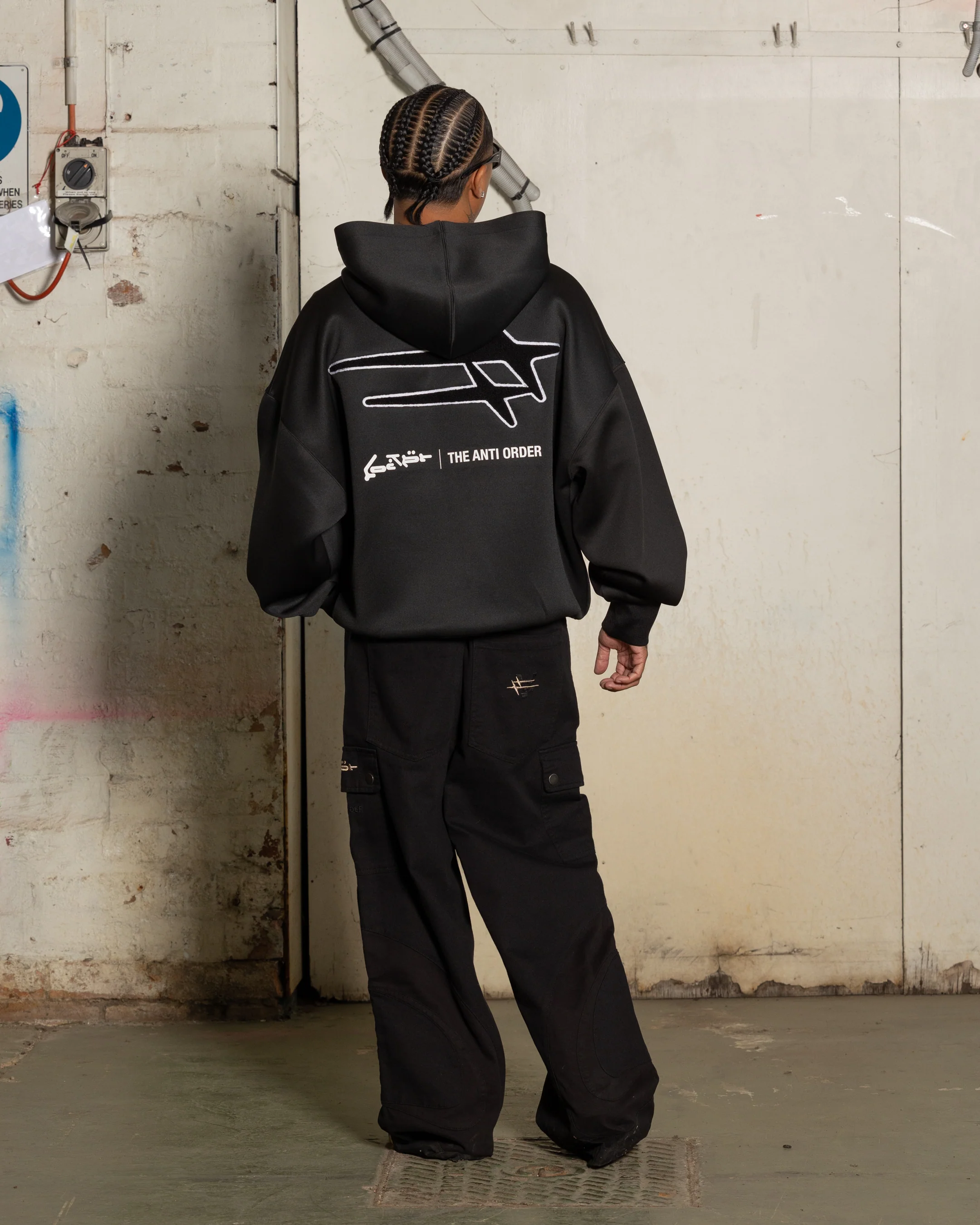 Loiter X The Anti Order Zip Hoodie Black - Image 8