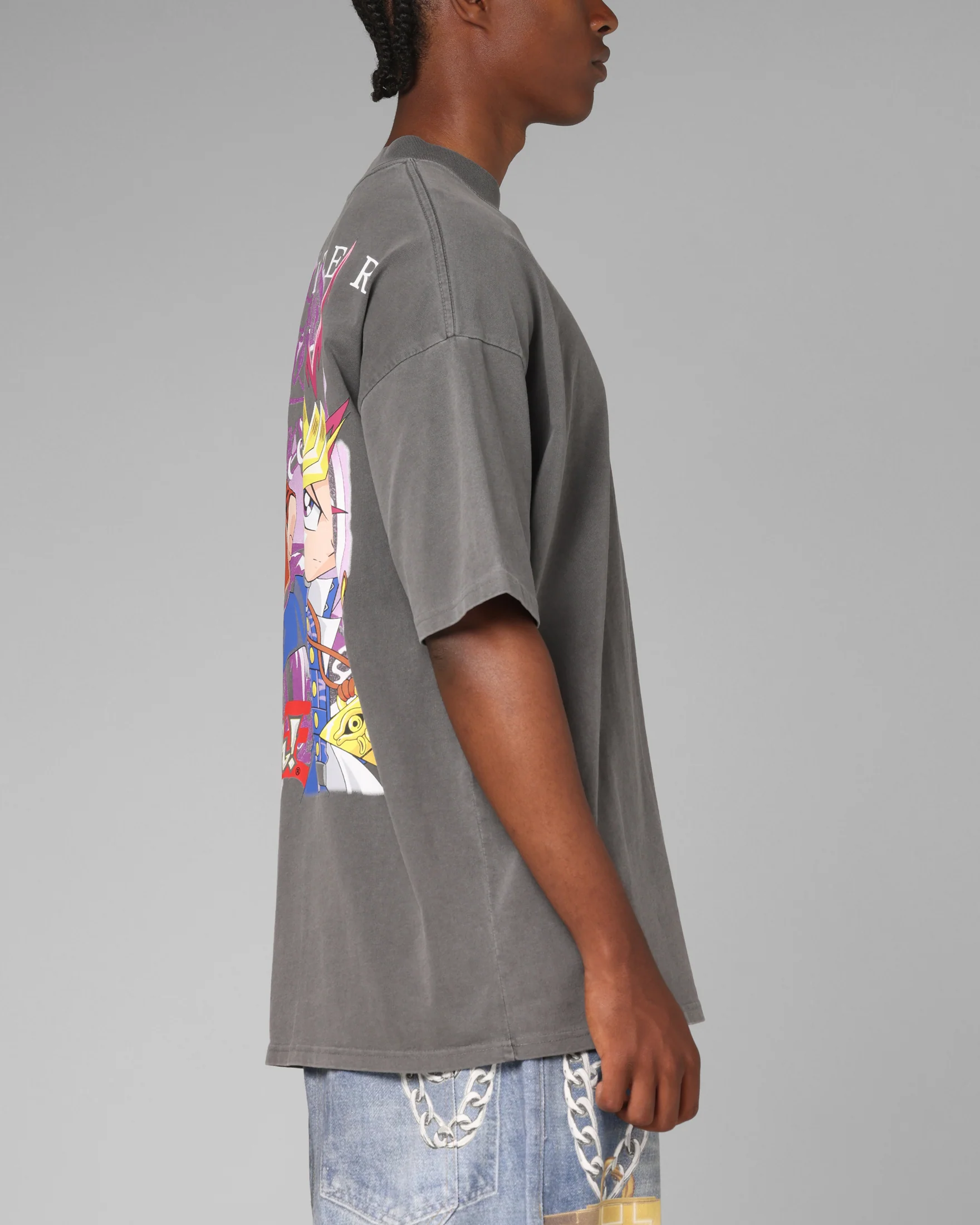 Loiter X Yu-Gi-Oh! Yugi T-Shirt Vintage Black - Image 6