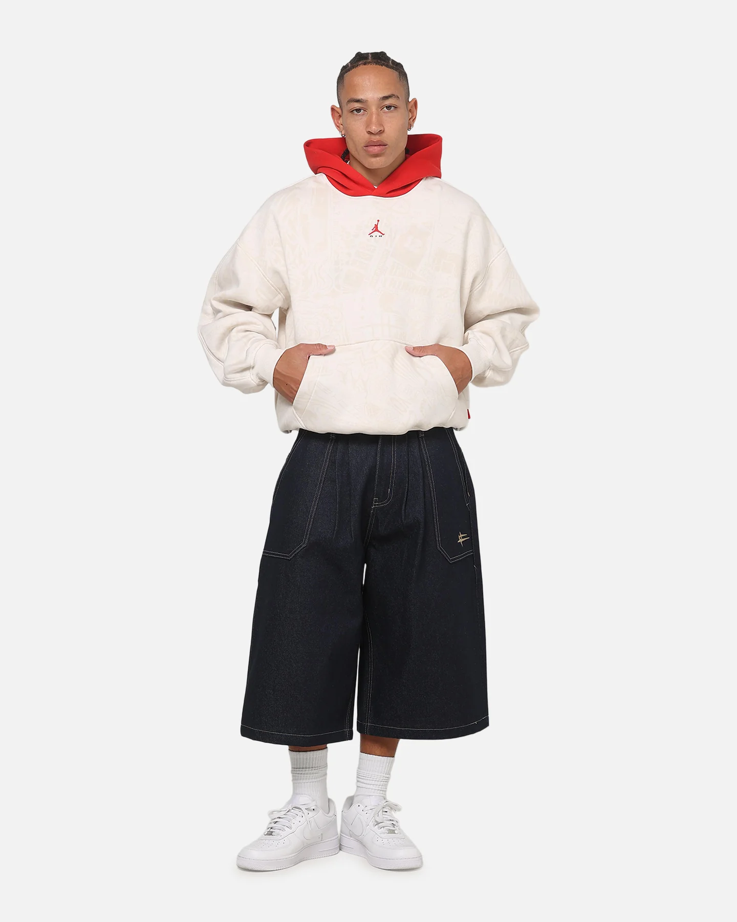 Jordan Brooklyn Fleece Pullover Hoodie Phantom - Image 2