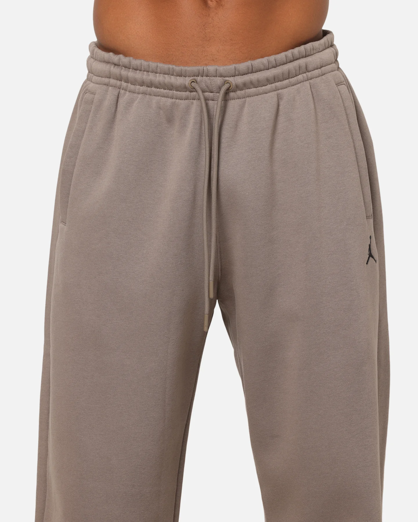 Jordan Jumpman Brooklyn Fleece Oversized Open-Hem Pants Olive Grey/Black - Image 7