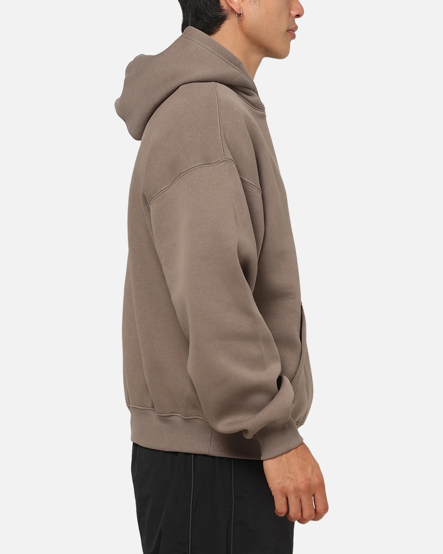 Jordan Brooklyn Fleece Oversized Hoodie Olive Grey - Image 4