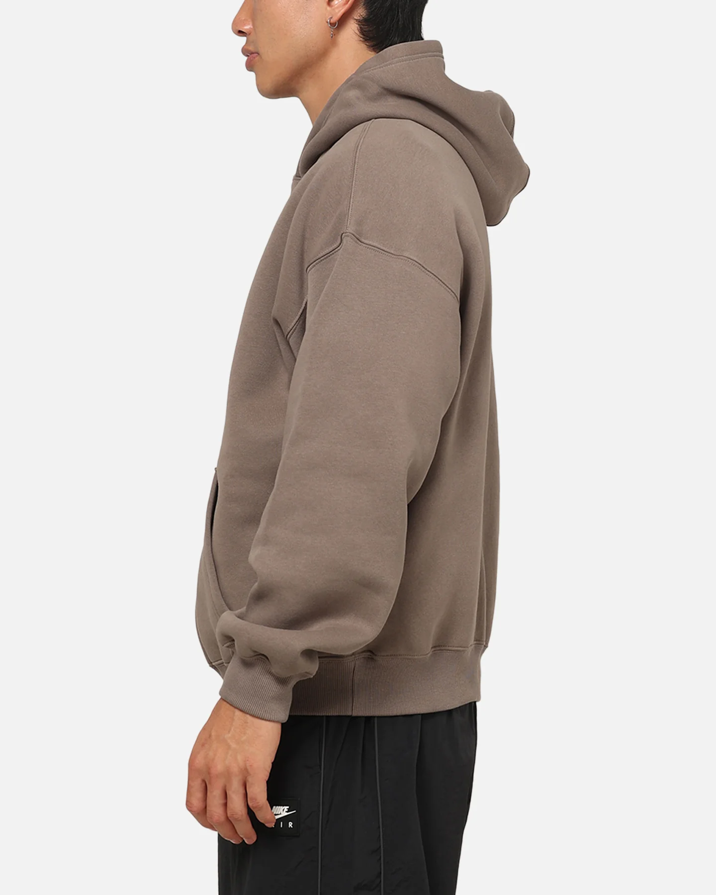 Jordan Brooklyn Fleece Oversized Hoodie Olive Grey - Image 5
