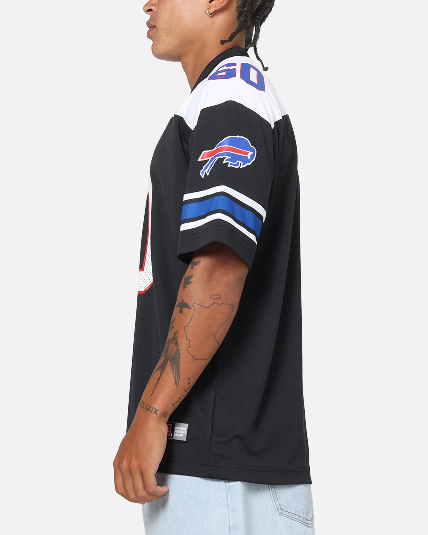 Majestic Athletic Buffalo Bills Glenver Mesh Oversized T-Shirt Black - Image 5