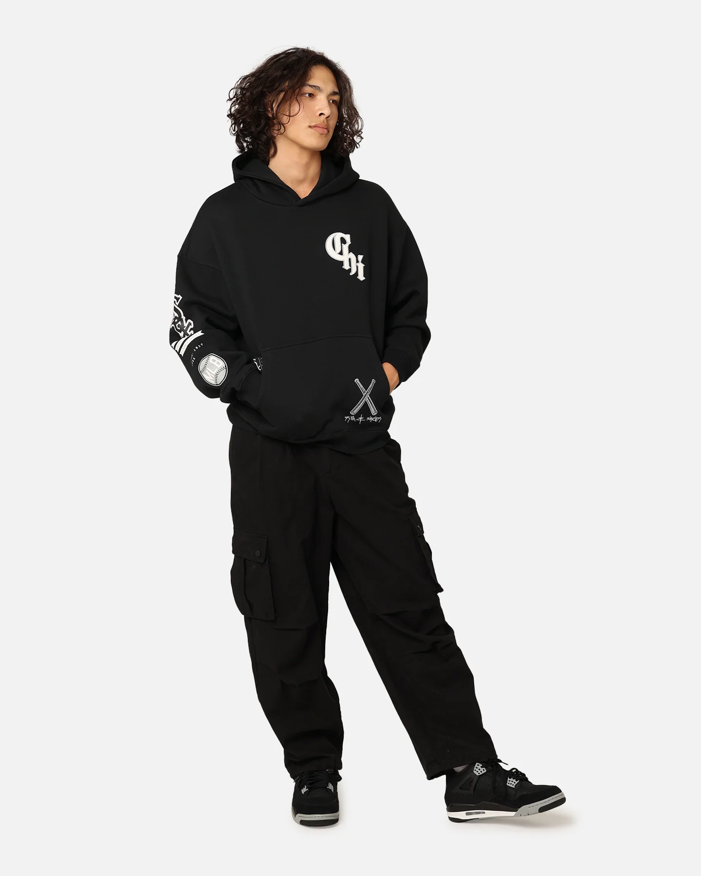 Majestic Athletic Chicago White Sox City Appliqué Hoodie Faded Black - Image 2