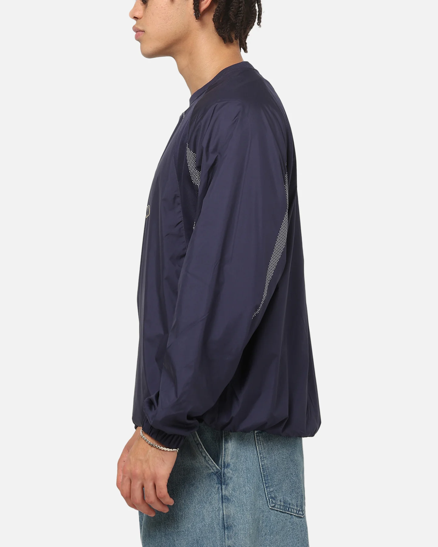 Majestic Athletic England Nylon Crewneck Navy - Image 6