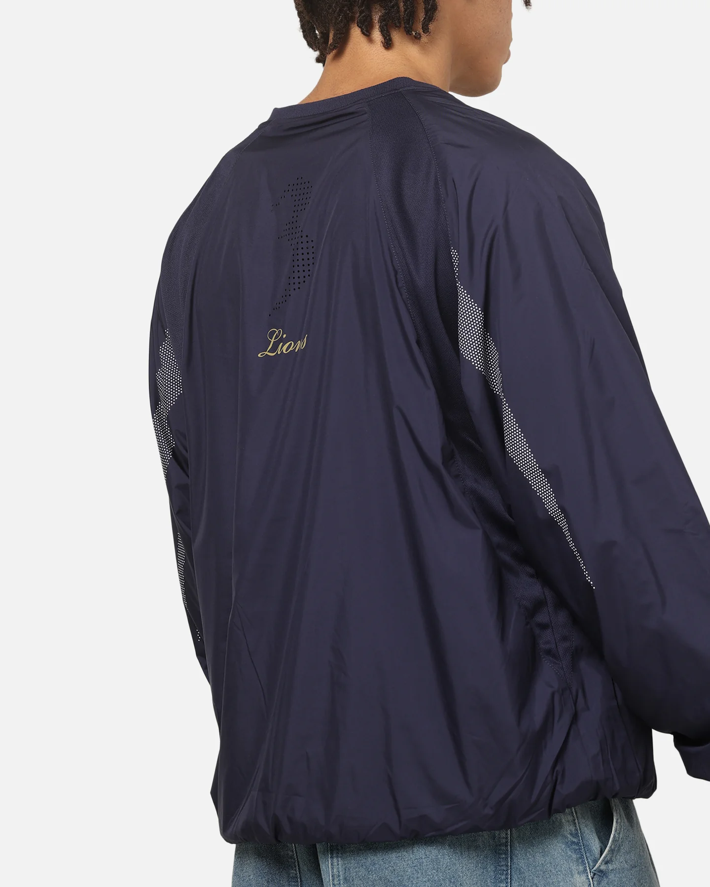 Majestic Athletic England Nylon Crewneck Navy - Image 8