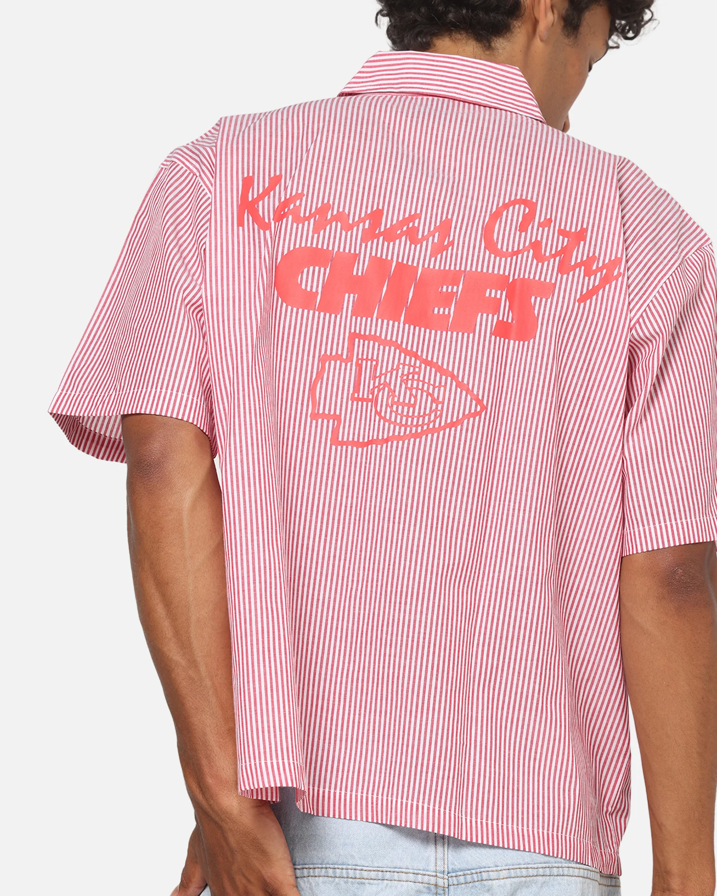 Majestic Athletic Kansas City Chiefs Graphic Boxy Shirt White/Red - Image 7