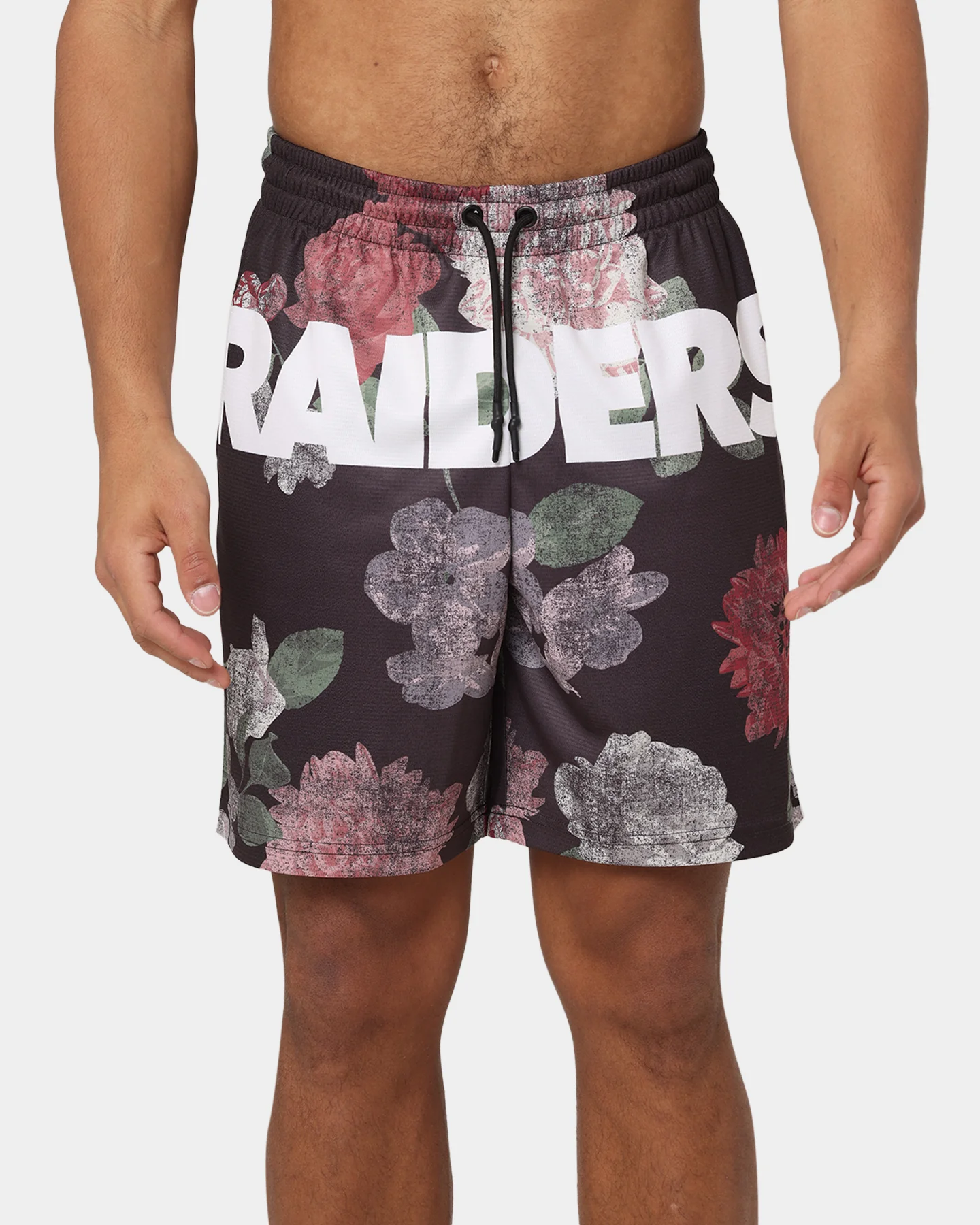 Majestic Athletic Las Vegas Raiders Digi Floral Camo Shorts Faded Black - Image 7