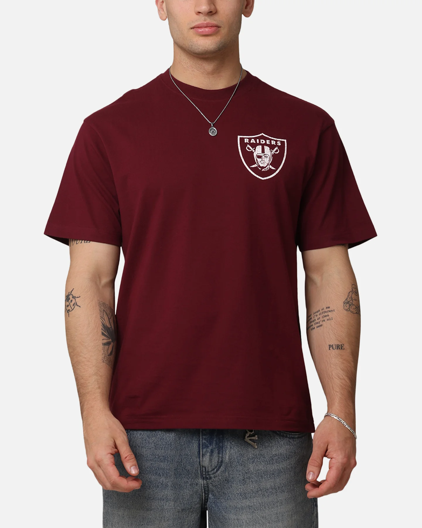 Majestic Athletic Las Vegas Raiders Doyers Crest T-Shirt Maroon - Image 2
