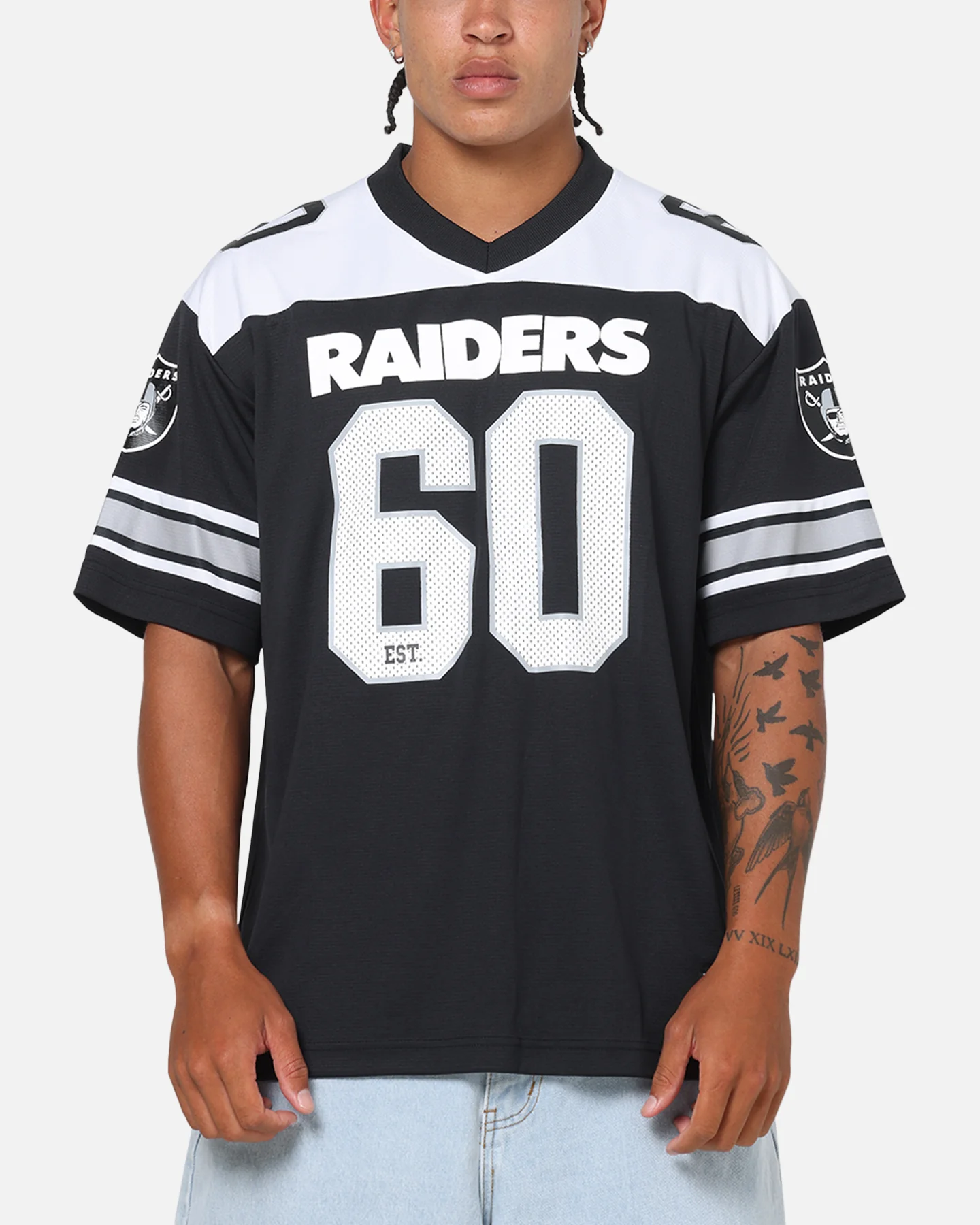 Majestic Athletic Las Vegas Raiders Glenver Mesh Oversized T-Shirt Black