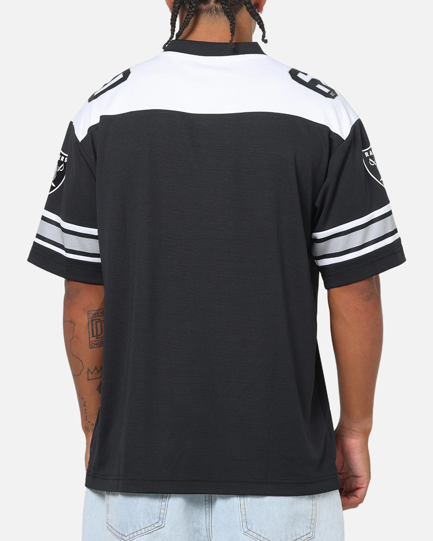 Majestic Athletic Las Vegas Raiders Glenver Mesh Oversized T-Shirt Black - Image 3