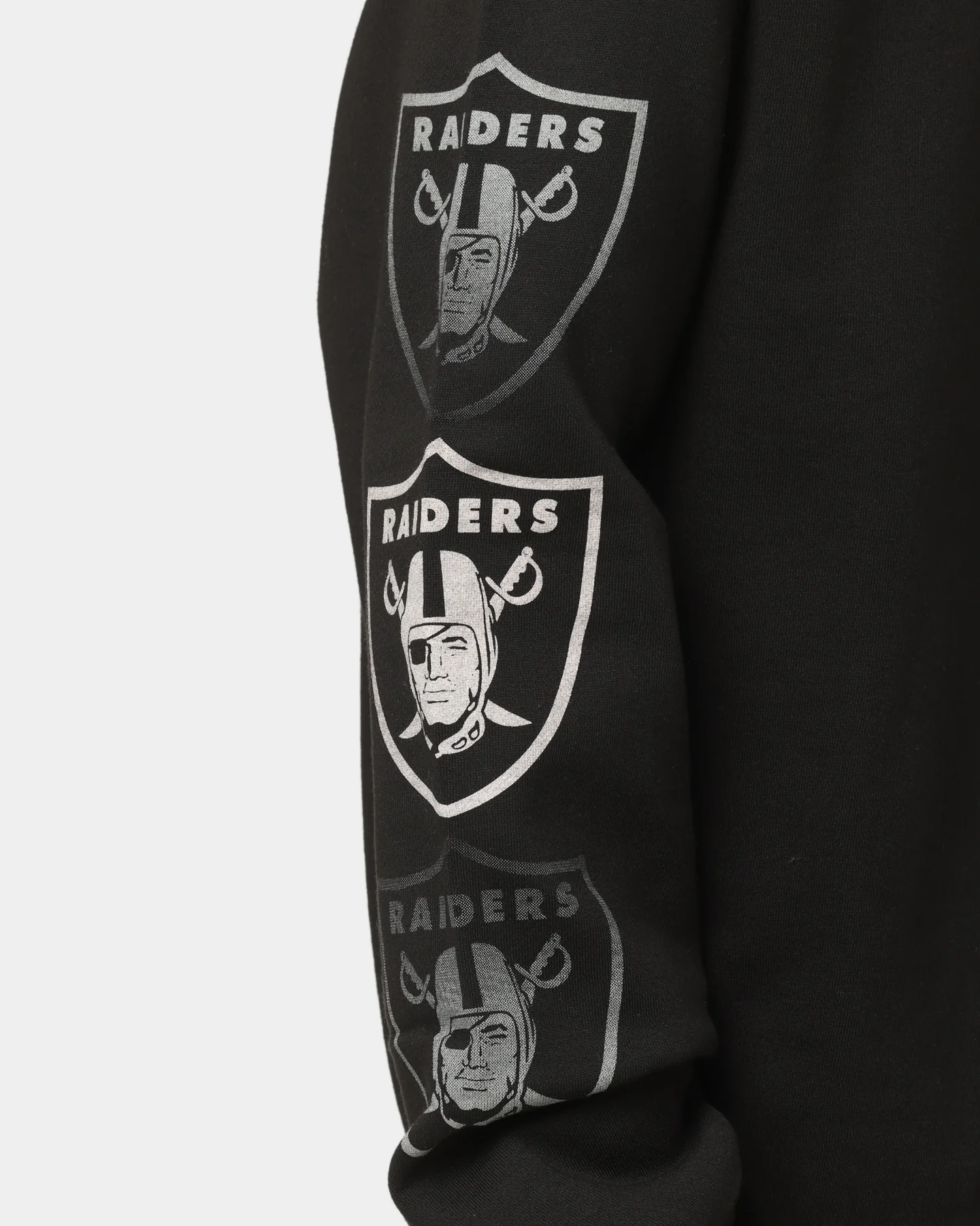 Majestic Athletic Las Vegas Raiders Graphic Fade Crewneck Faded Black - Image 7
