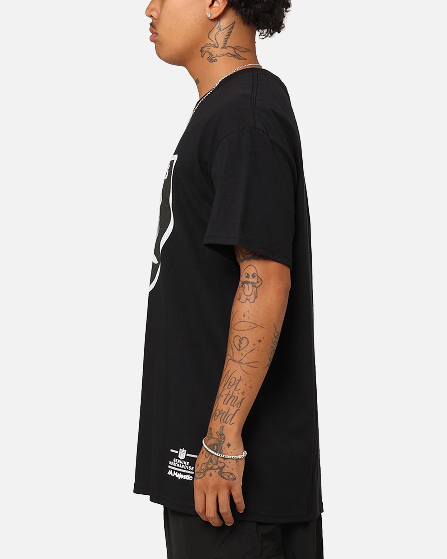 Majestic Athletic Las Vegas Raiders Team Crest T-Shirt Black - Image 5