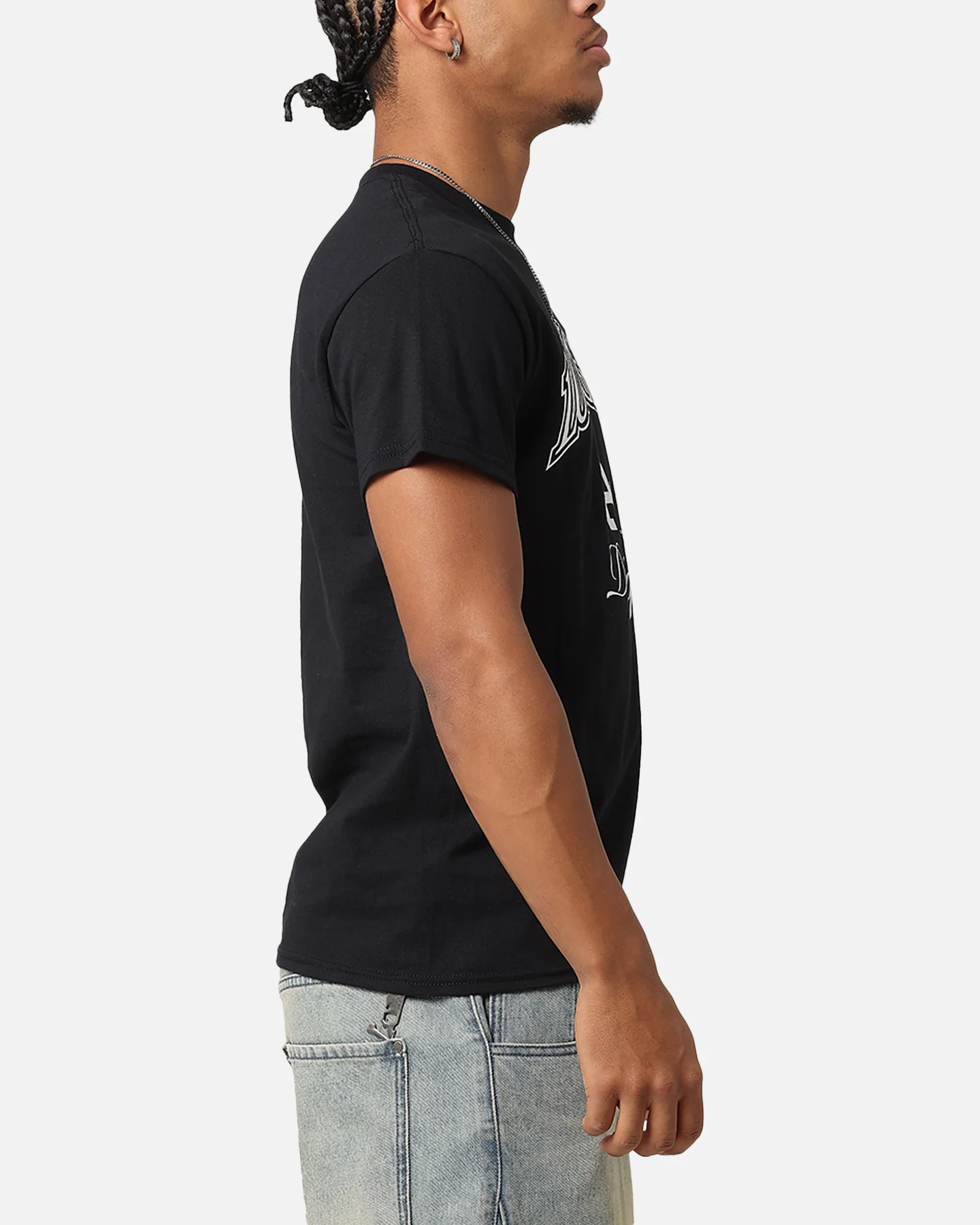 Majestic Athletic Los Angeles Dodgers Blecker Team Arch T-Shirt Black - Image 4
