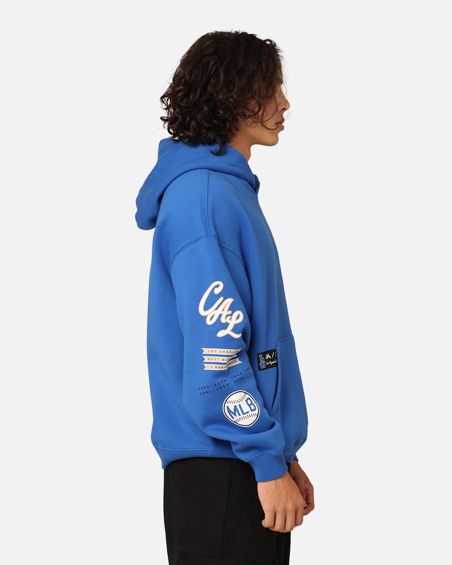 Majestic Athletic Los Angeles Dodgers City Appliqué Hoodie Olympic Blue - Image 5