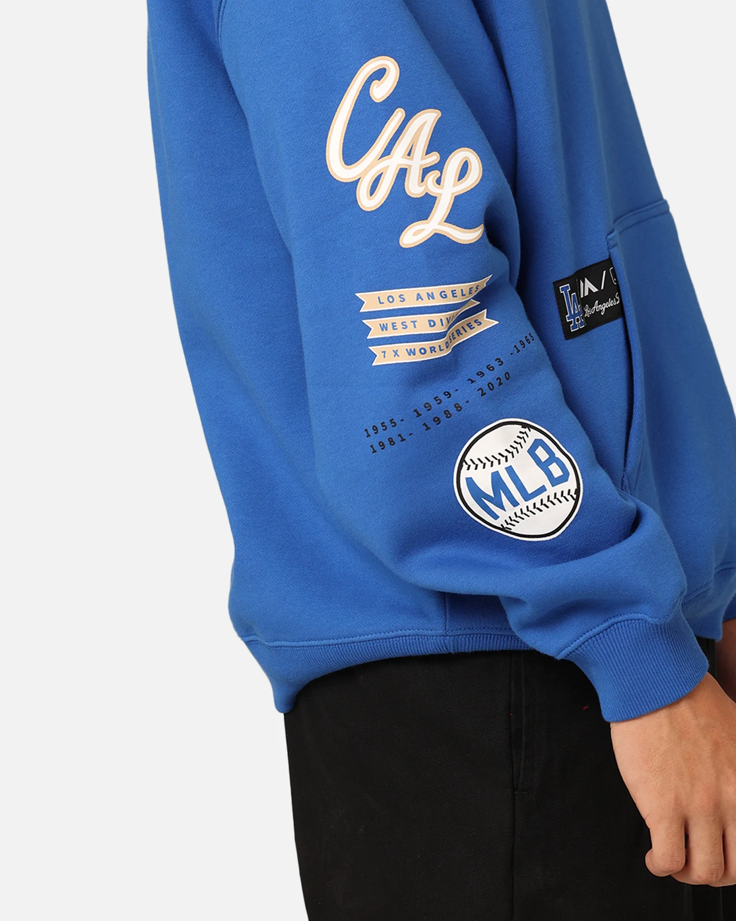 Majestic Athletic Los Angeles Dodgers City Appliqué Hoodie Olympic Blue - Image 7