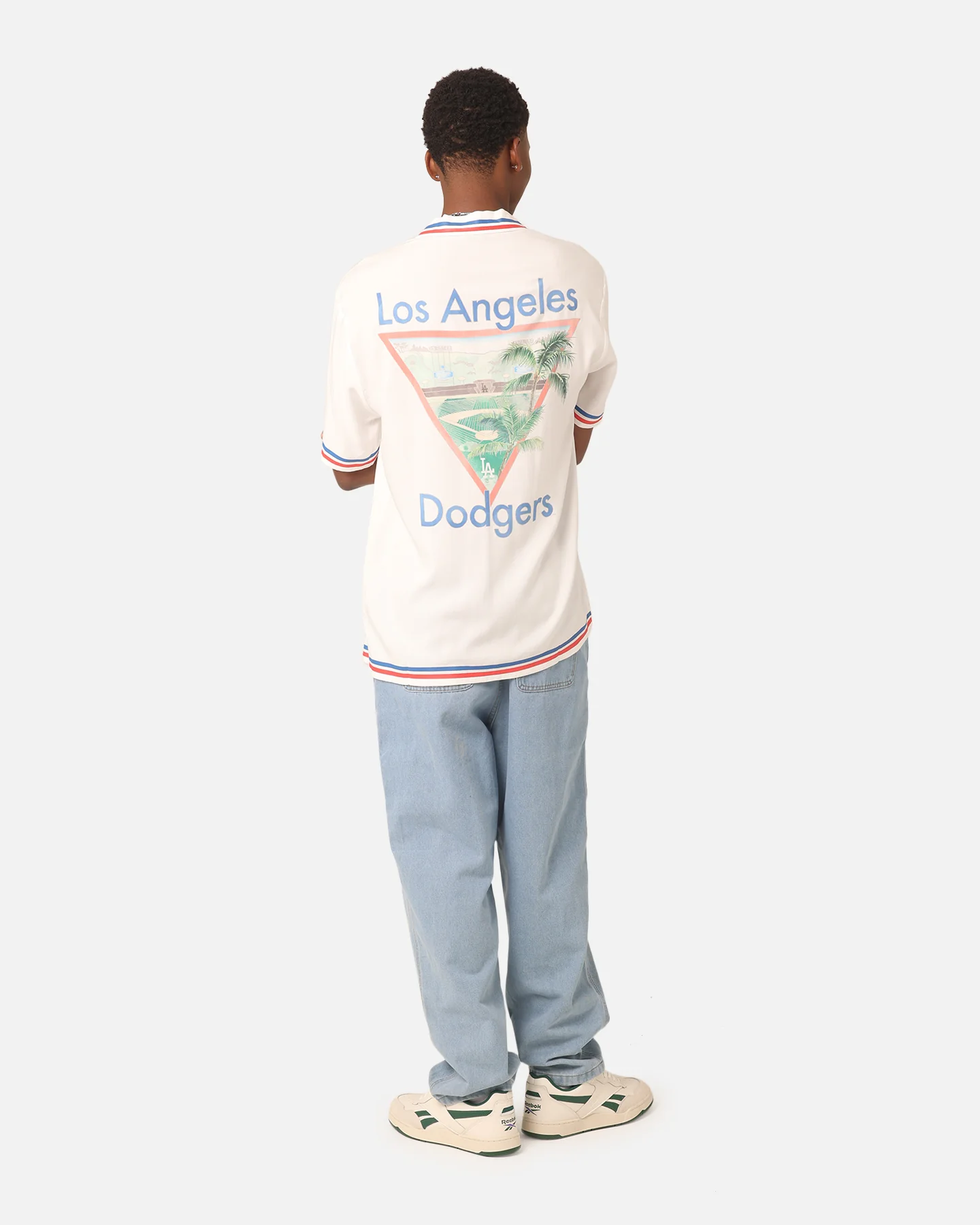 Majestic Athletic Los Angeles Dodgers MLB Team Shirt Vintage White - Image 3