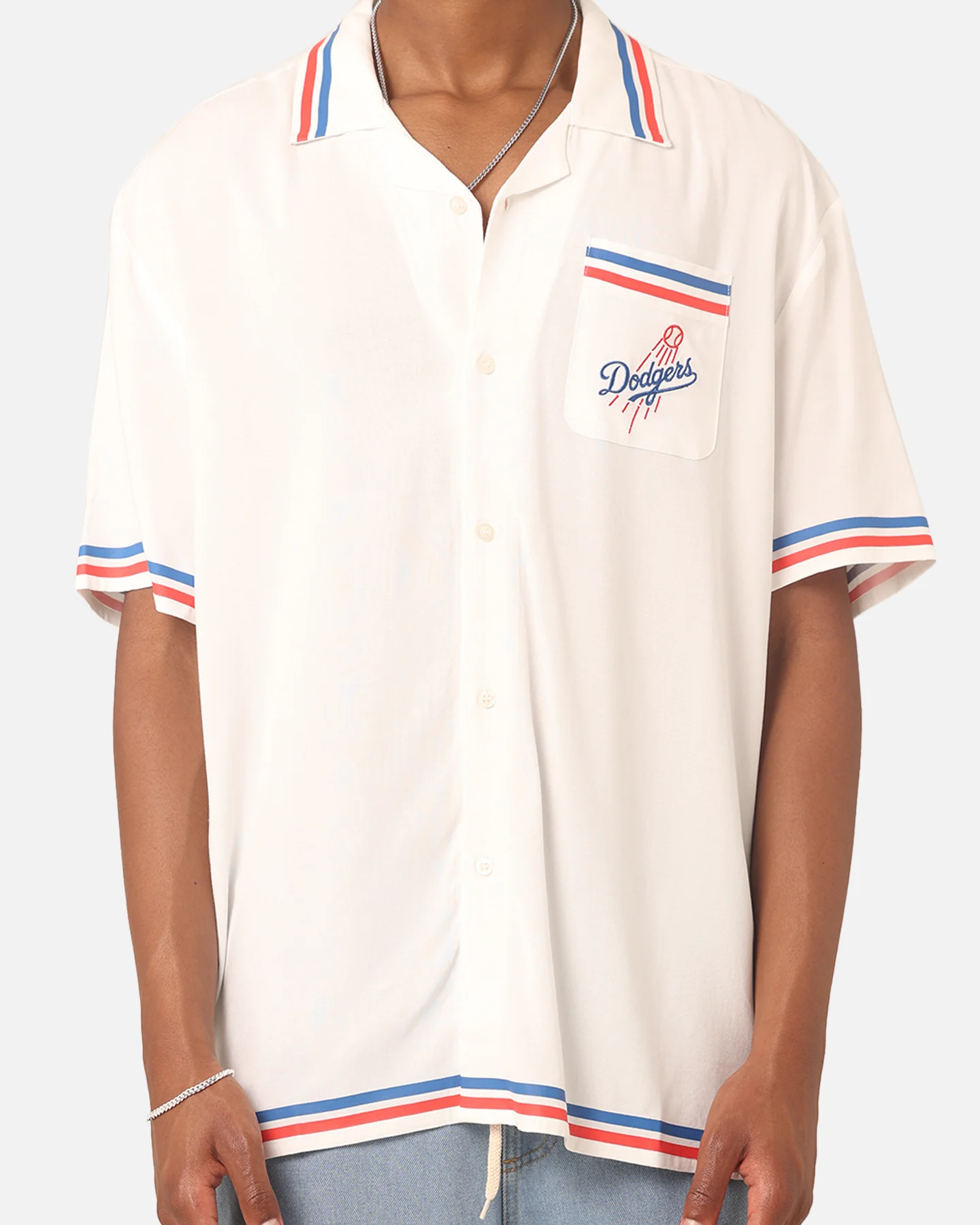 Majestic Athletic Los Angeles Dodgers MLB Team Shirt Vintage White - Image 4