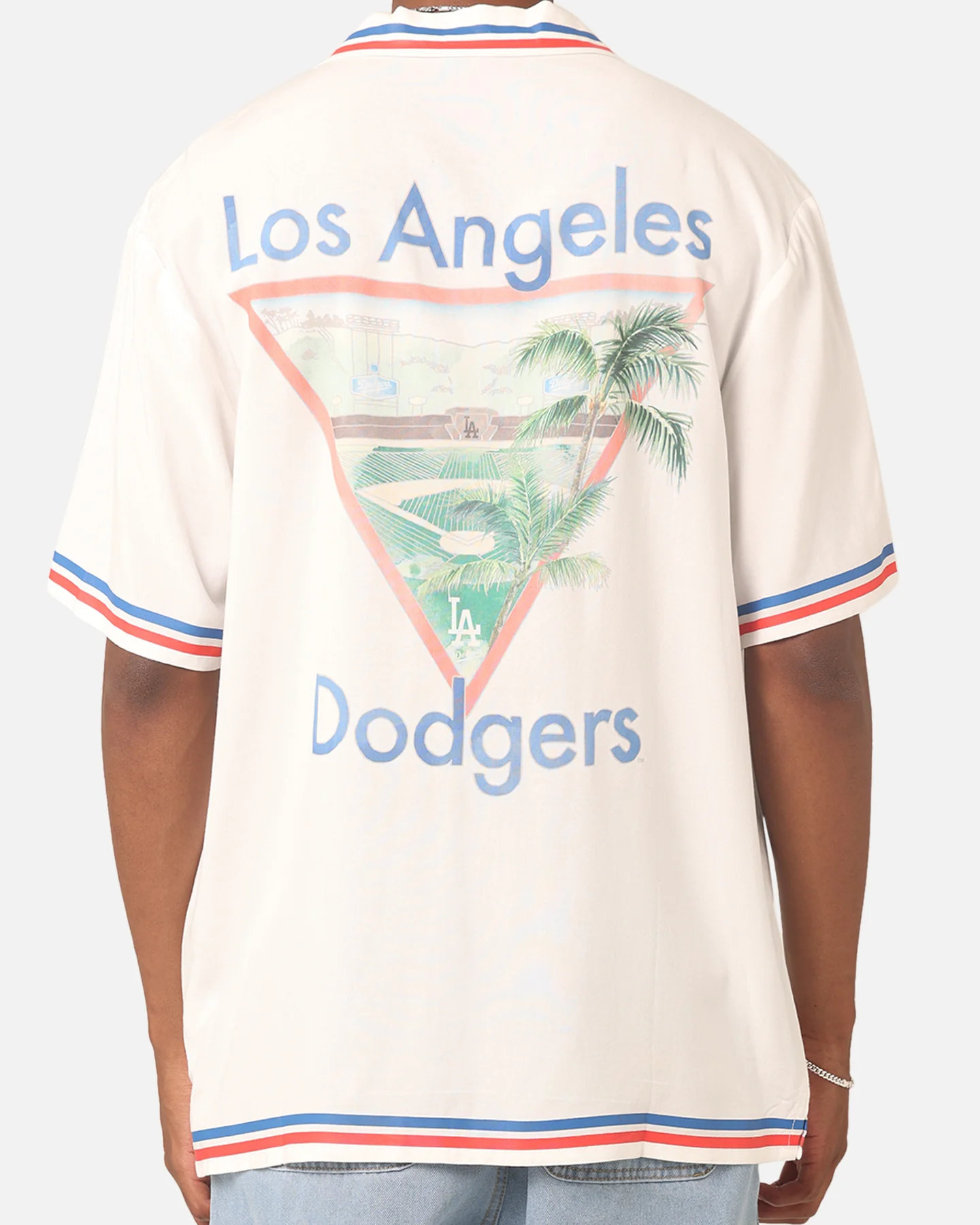 Majestic Athletic Los Angeles Dodgers MLB Team Shirt Vintage White - Image 5