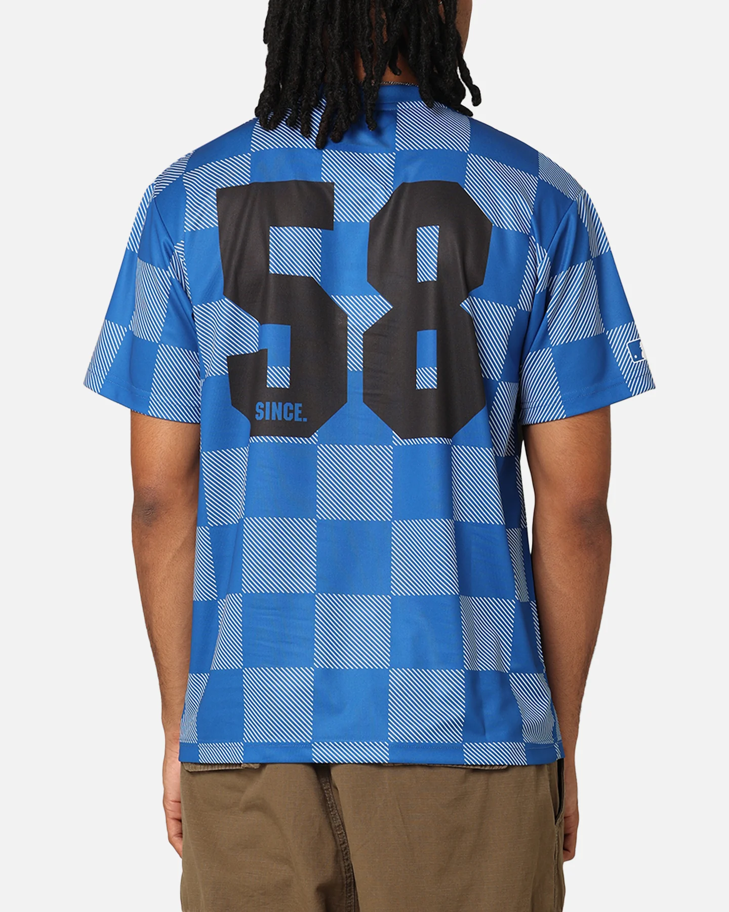 Majestic Athletic Los Angeles Dodgers Team Line Checkered Jersey White/Royal - Image 2