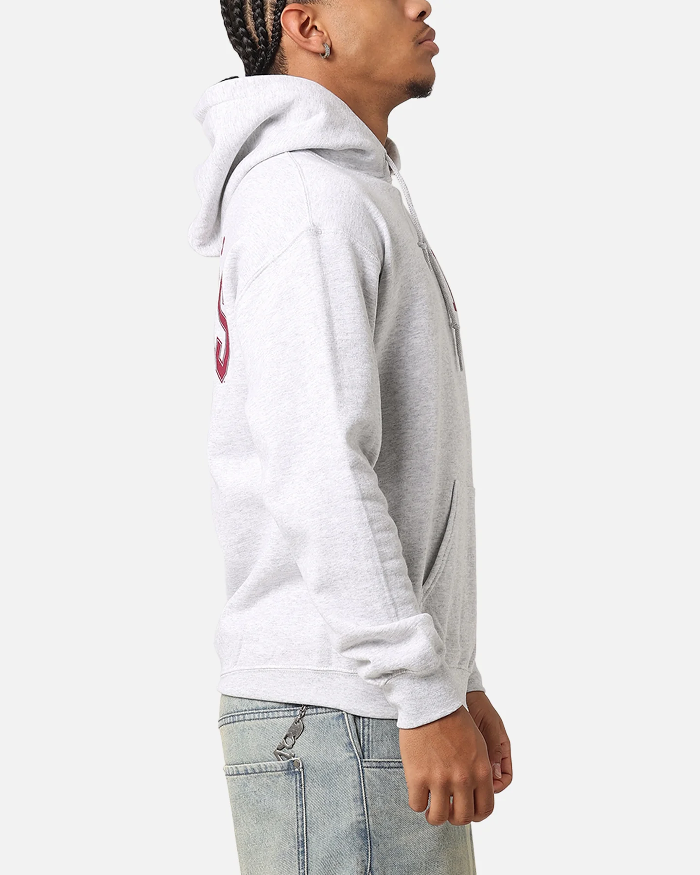 Majestic Athletic Los Angeles Lakers Fulter Team Arch Hoodie Grey Marle - Image 5