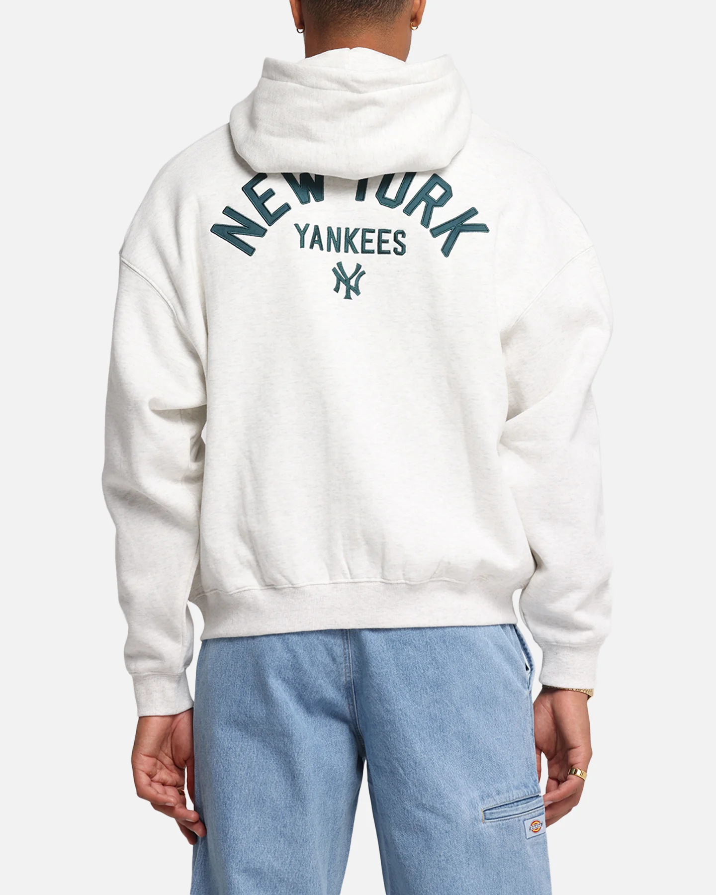 Majestic Athletic New York Yankees Arch FZ Boxy Hoodie White Marle - Image 2