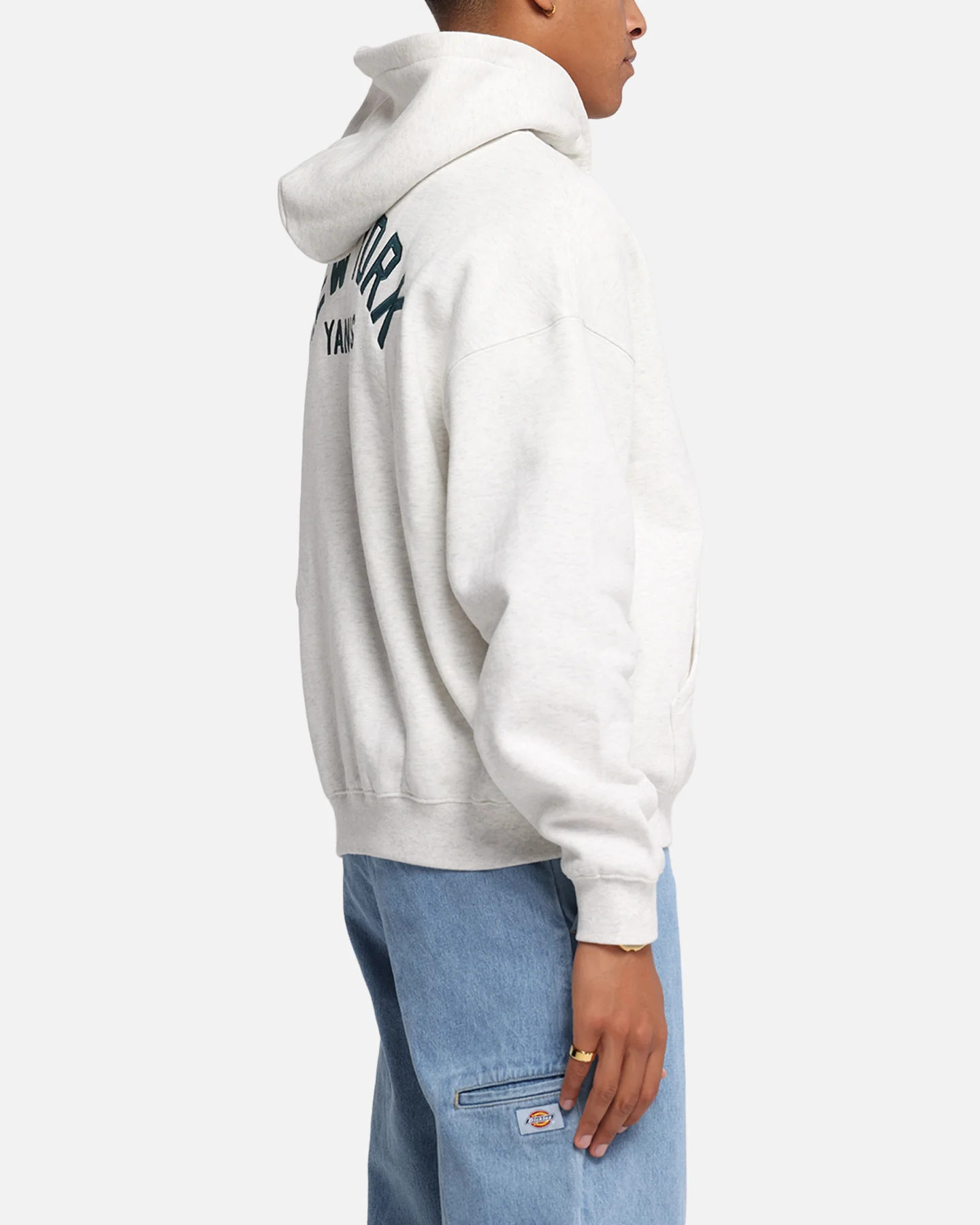 Majestic Athletic New York Yankees Arch FZ Boxy Hoodie White Marle - Image 5