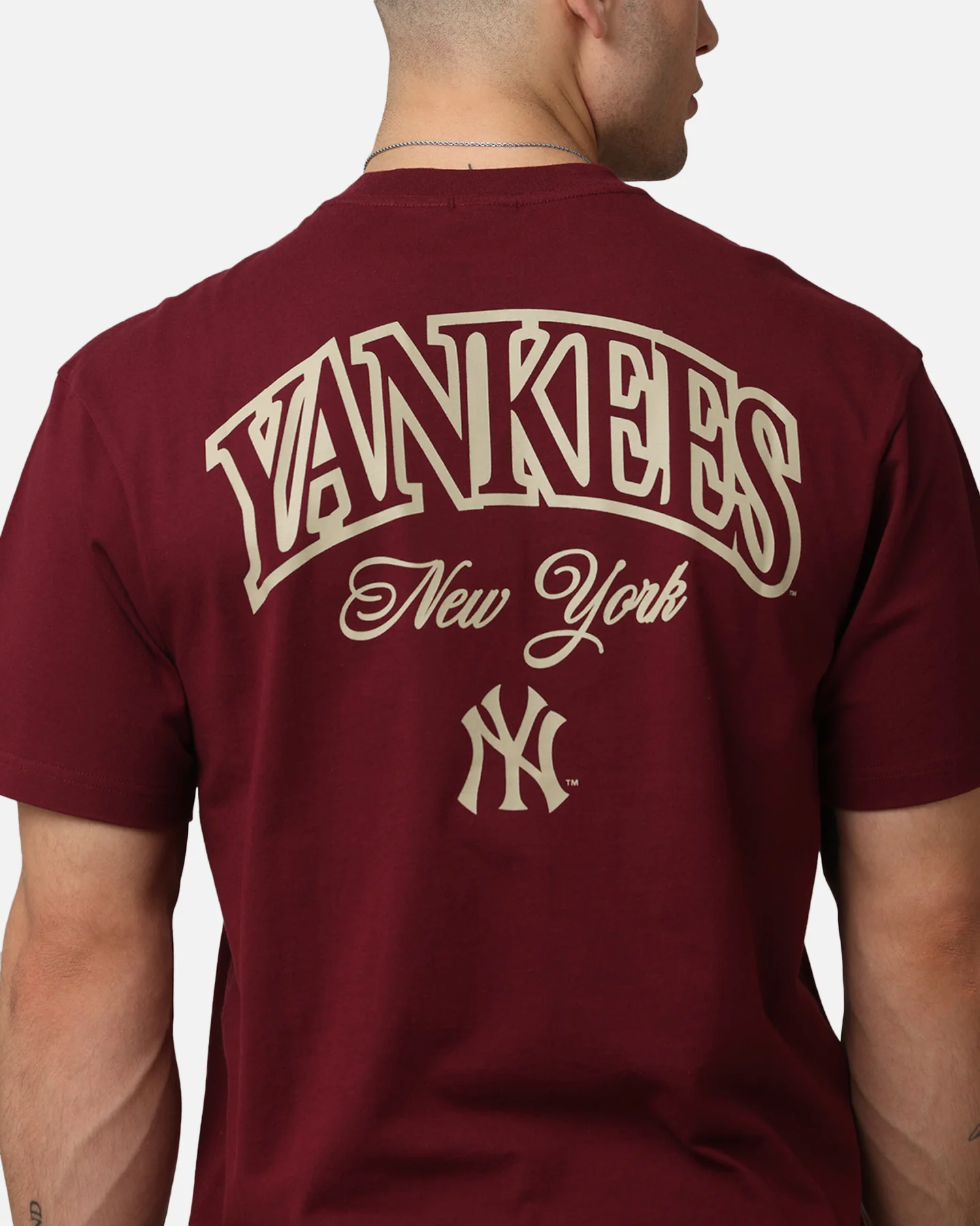 Majestic Athletic New York Yankees Kenmare City Bulge T-Shirt Maroon - Image 7