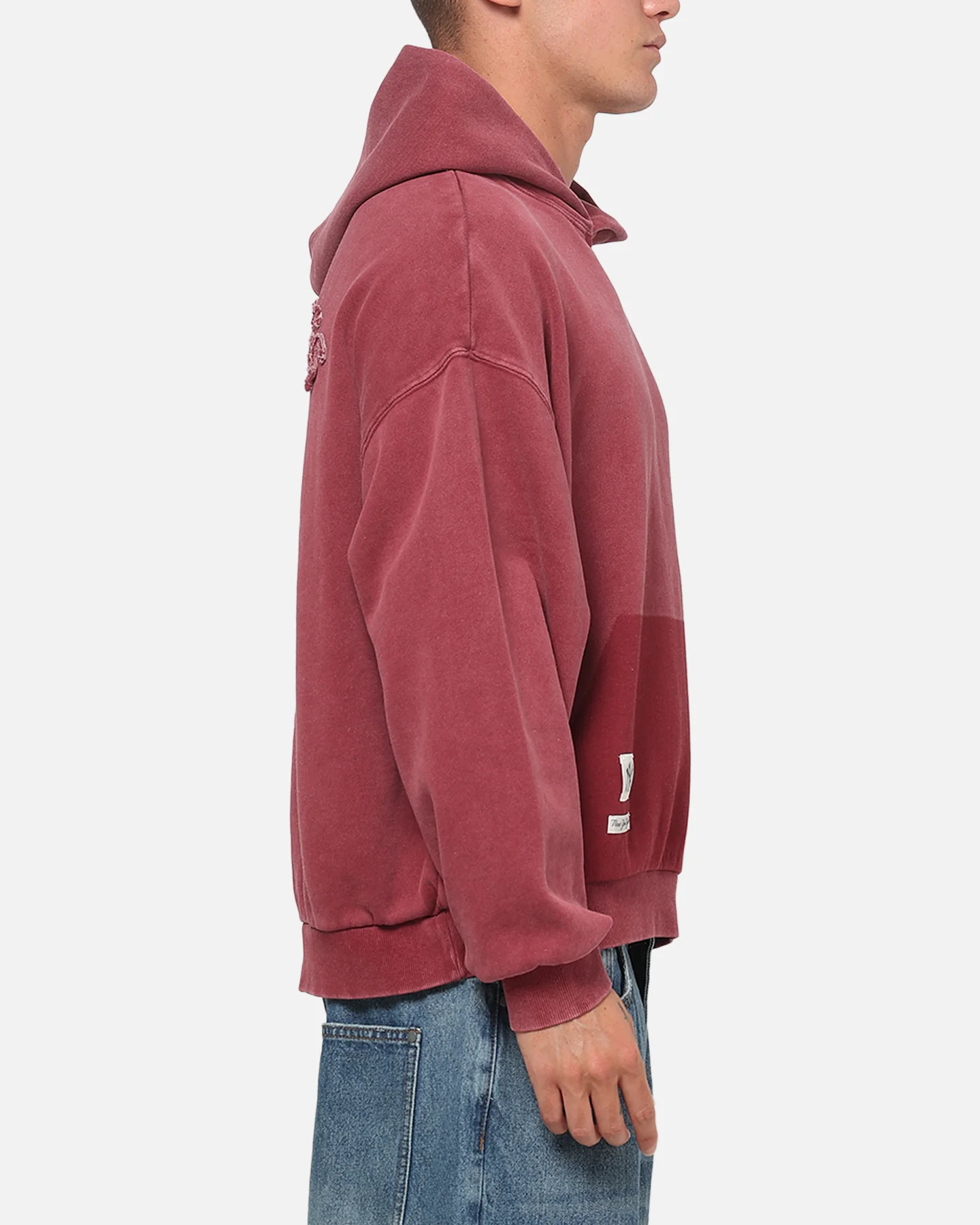 Majestic Athletic New York Yankees MLB Ghost Fade Box Hoodie Sour Cherry - Image 5