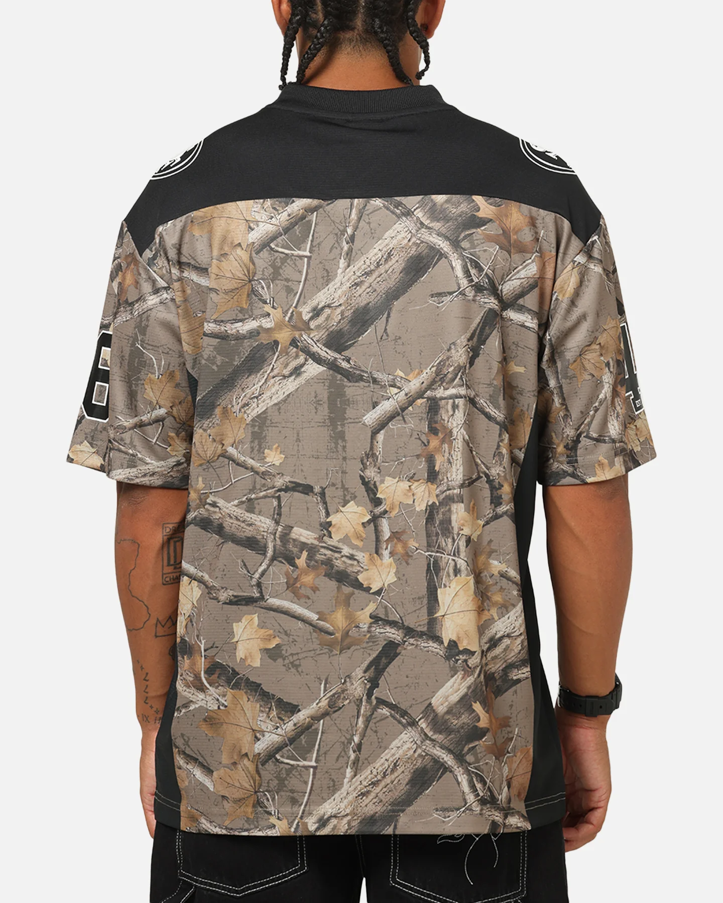 Majestic Athletic San Francisco 49ers Mesh Oversized T-Shirt Khaki Forest Camo - Image 3