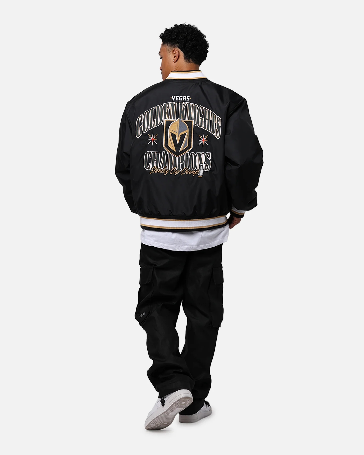 Majestic Athletics Vegas Golden Knights Moto Jacket Faded Black - Image 3