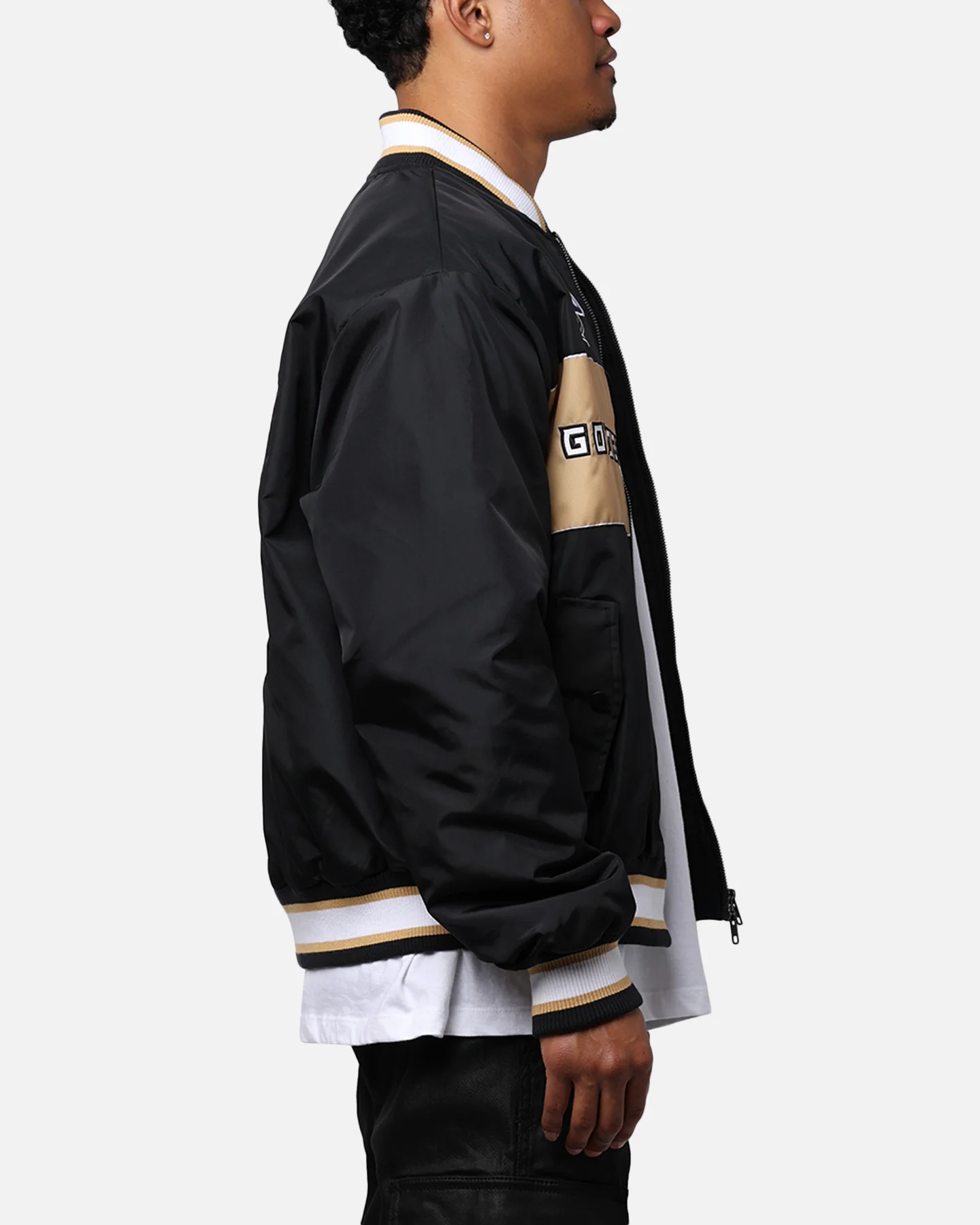 Majestic Athletics Vegas Golden Knights Moto Jacket Faded Black - Image 4