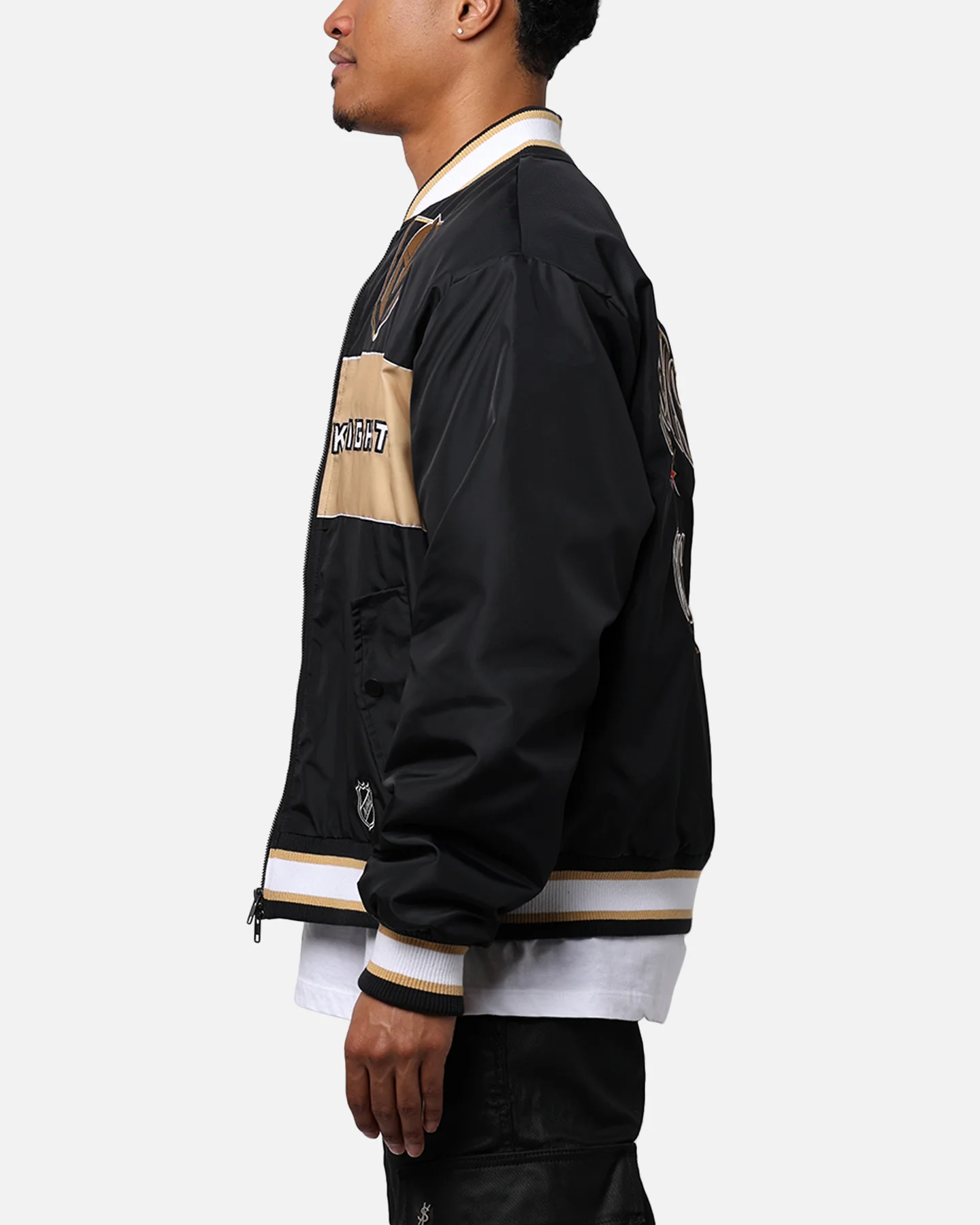 Majestic Athletics Vegas Golden Knights Moto Jacket Faded Black - Image 5