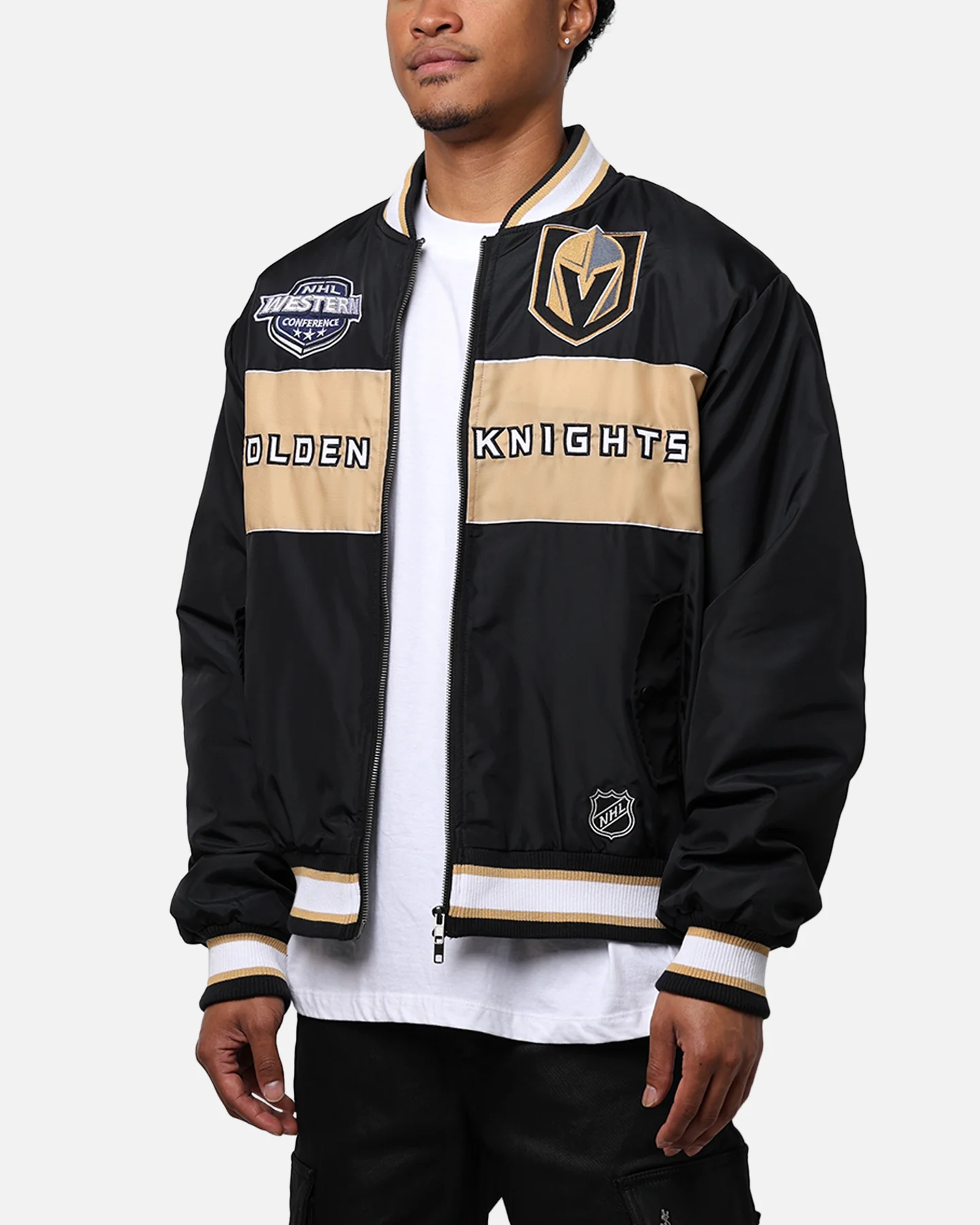 Majestic Athletics Vegas Golden Knights Moto Jacket Faded Black - Image 6
