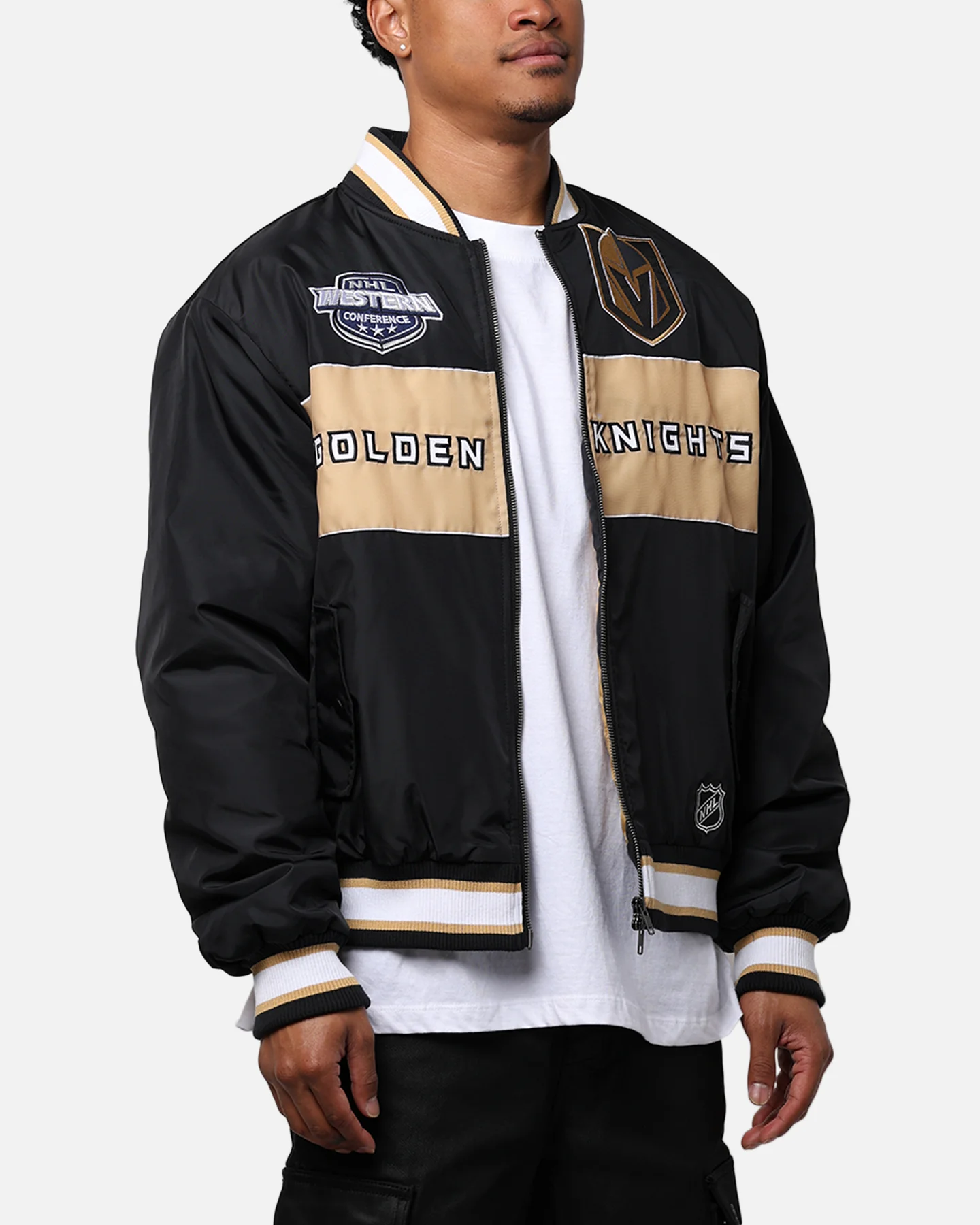 Majestic Athletics Vegas Golden Knights Moto Jacket Faded Black - Image 7