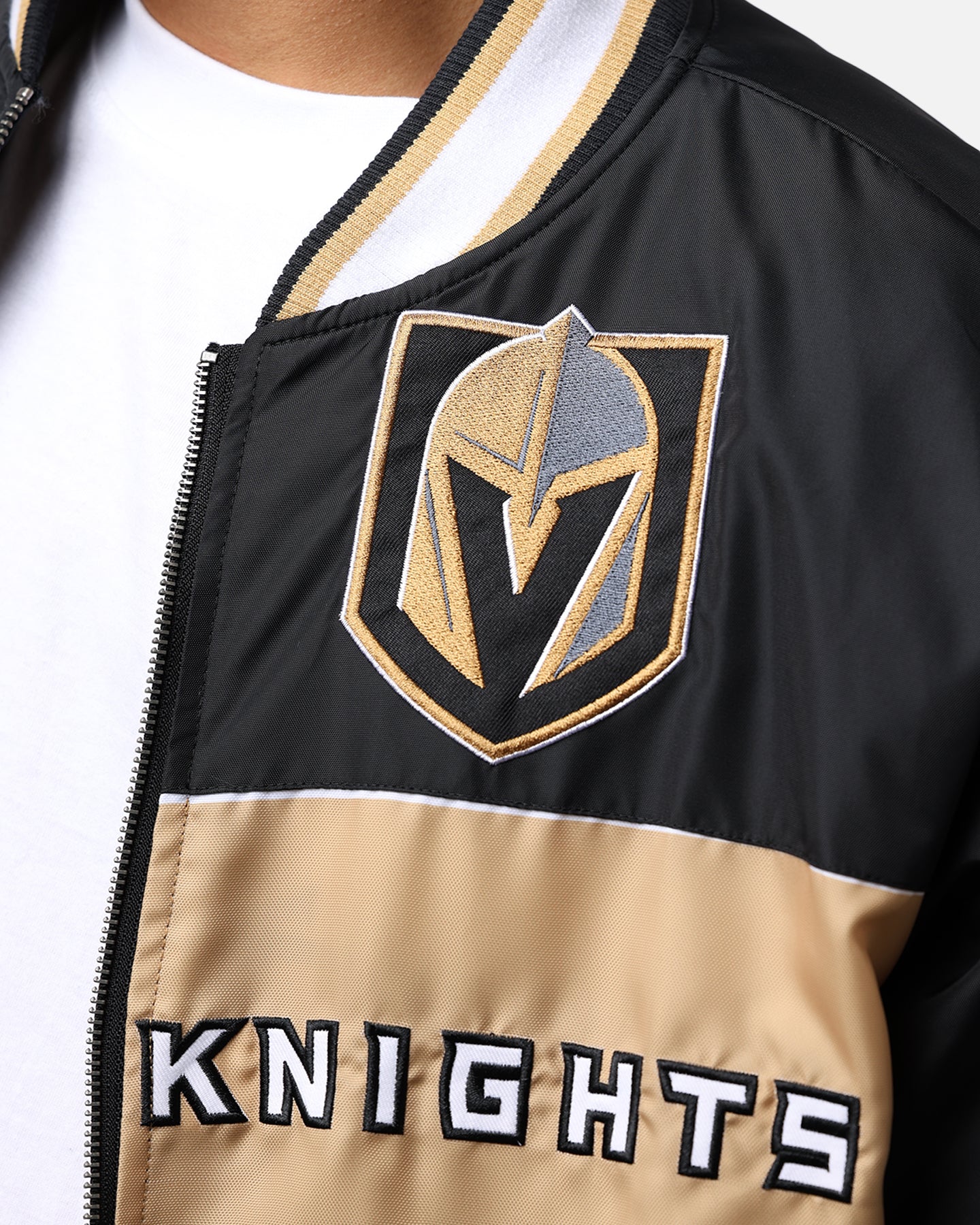 Majestic Athletics Vegas Golden Knights Moto Jacket Faded Black - Image 9
