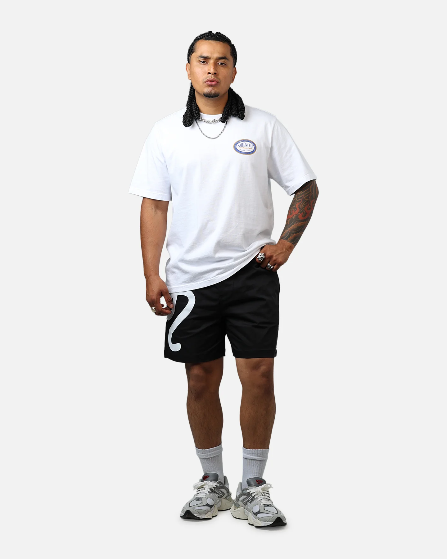 Malbon Menton Nylon Shorts Black - Image 2