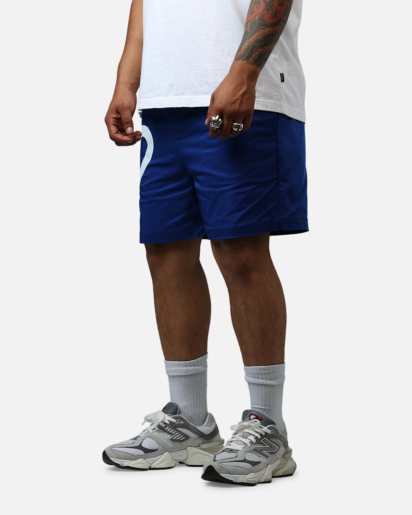 Malbon Menton Nylon Shorts Blue - Image 4