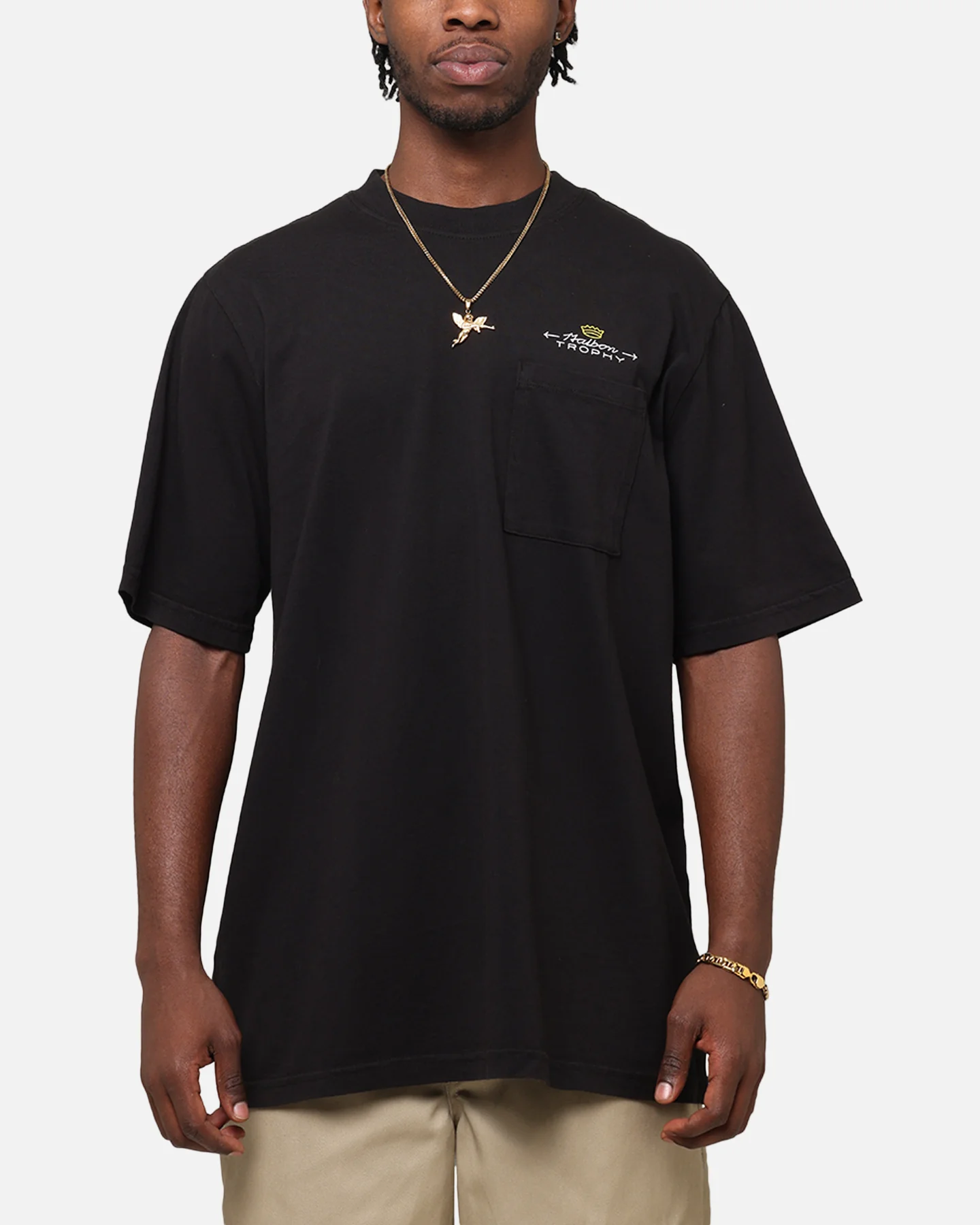 Malbon Pocket T-Shirt Black - Image 2
