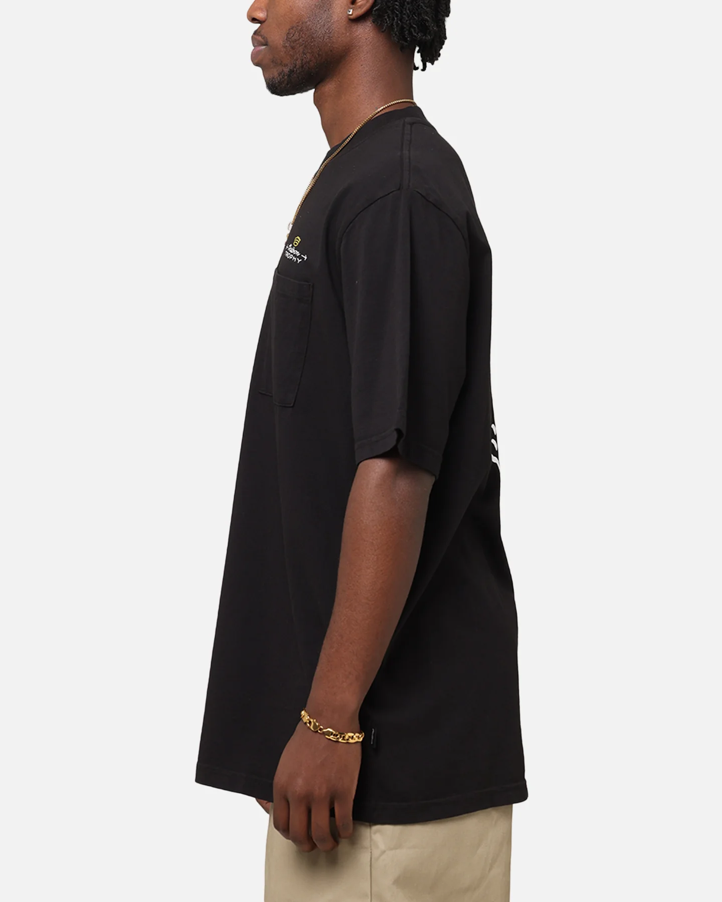 Malbon Pocket T-Shirt Black - Image 5