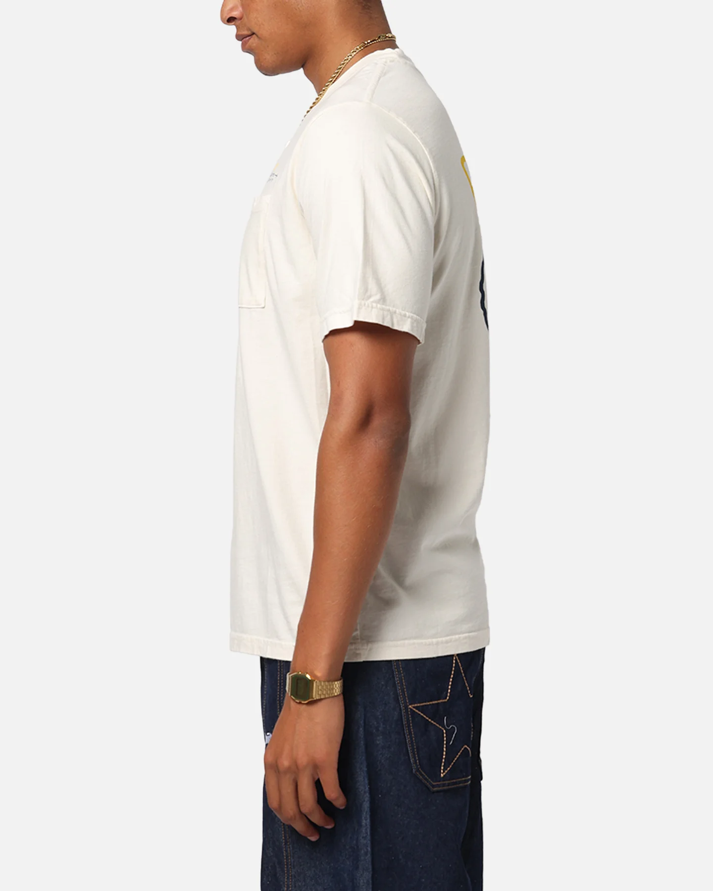 Malbon Pocket T-Shirt White - Image 6