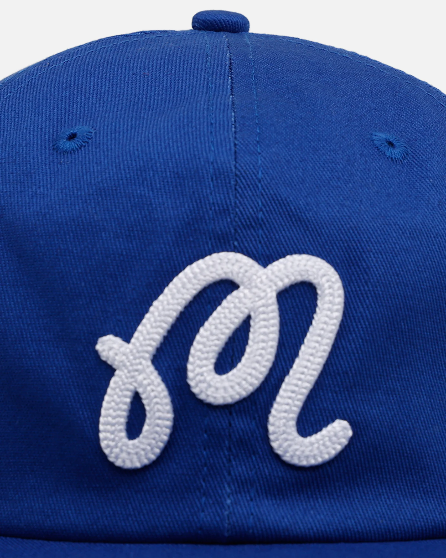 Malbon Script Chainstitch Snapback Blue - Image 5