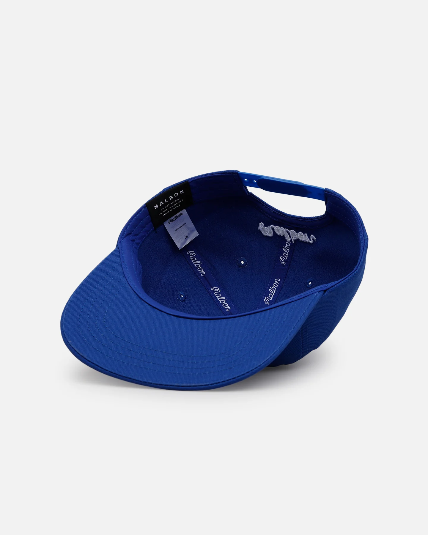 Malbon Script Chainstitch Snapback Blue - Image 6