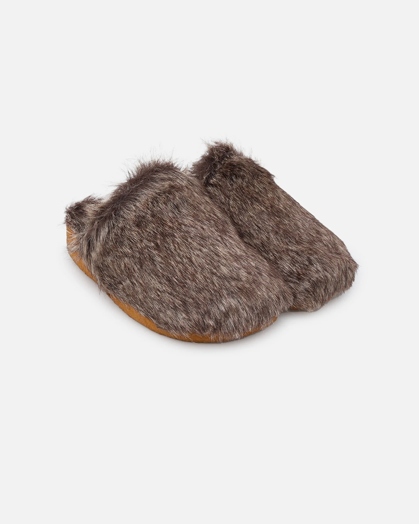 Malibu Sandals Women's Coyote Mule Faux Fur Brown - Image 4