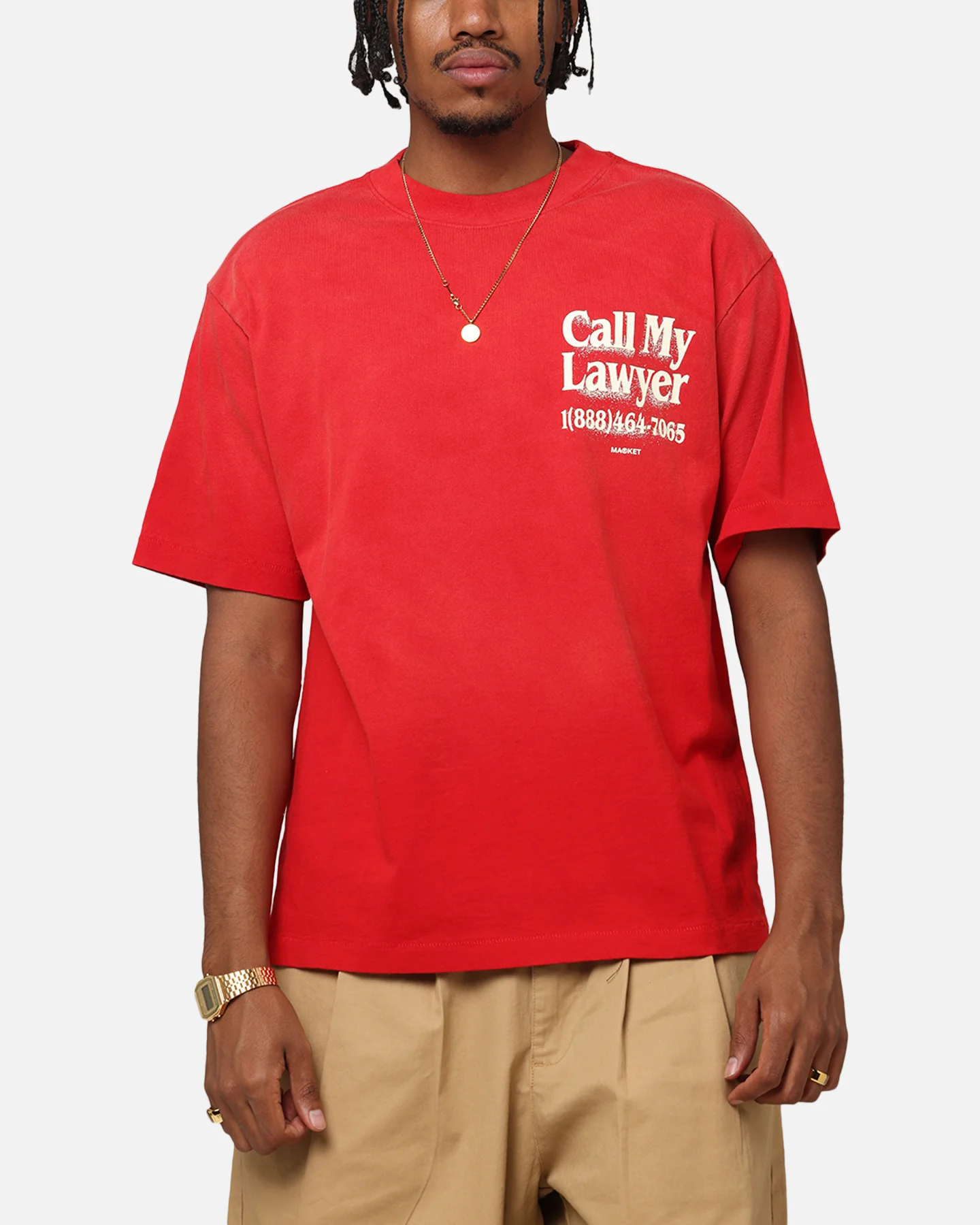 Market Call My Lawyer 3D T-Shirt Red - Image 2