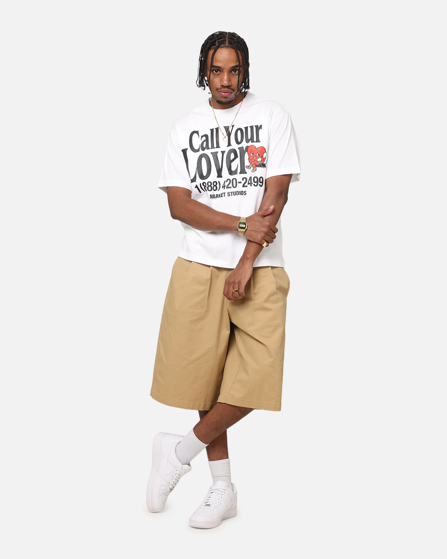Market Call Your Lover T-Shirt White - Image 2