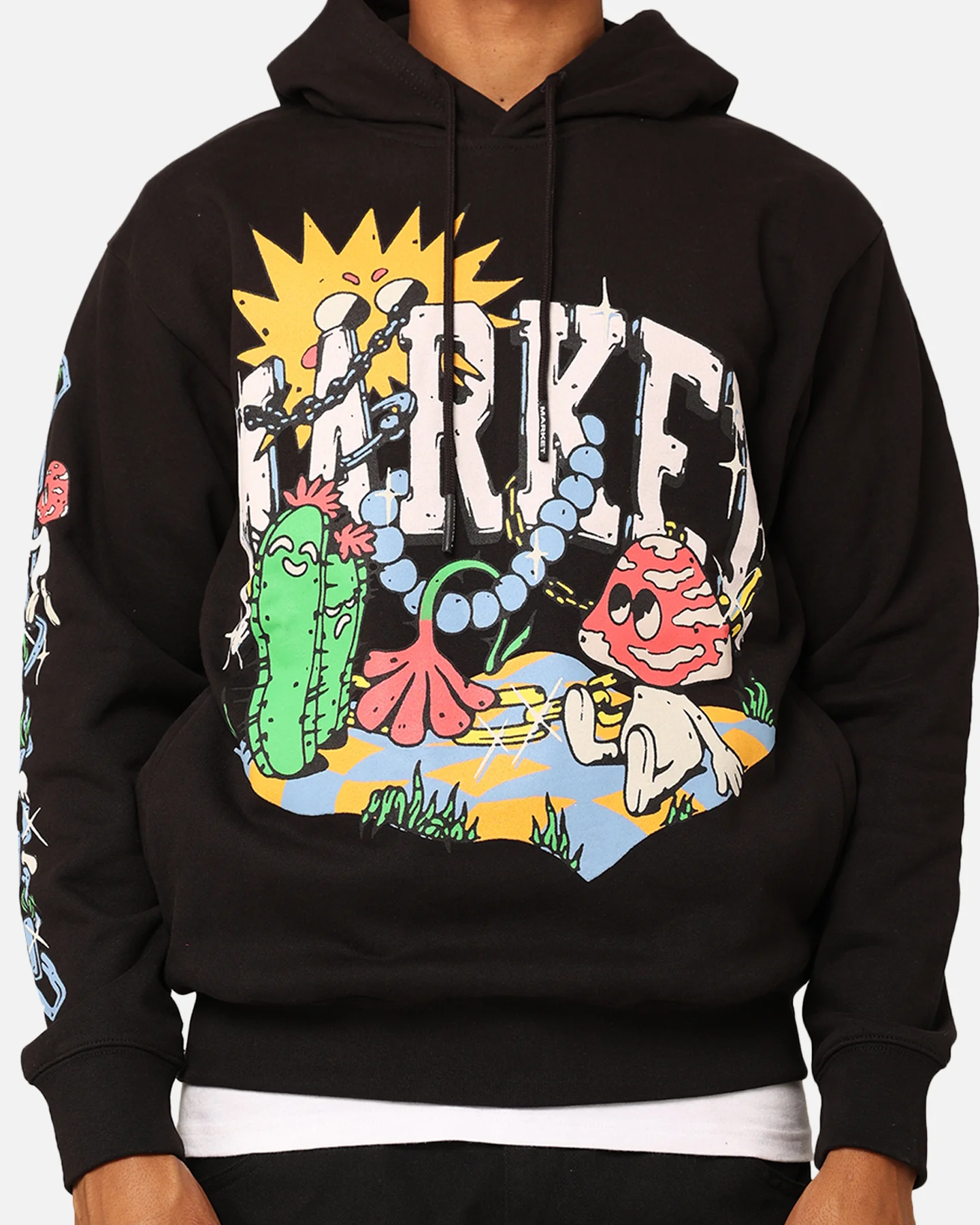 Market Fantasy Farm Pullover Hoodie Black - Image 3